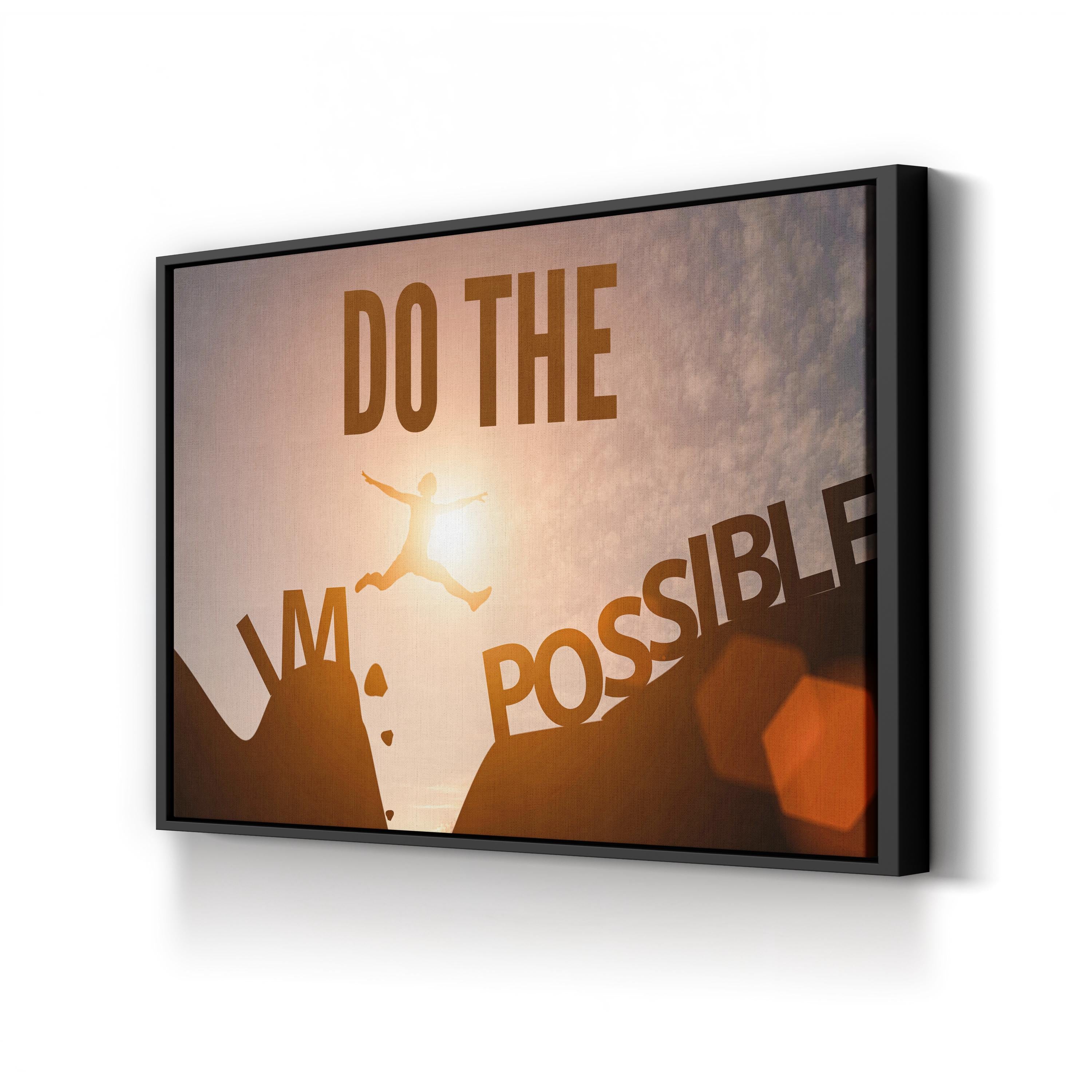 Do The Impossible Graffiti Canvas Art: Motivational Office Decor