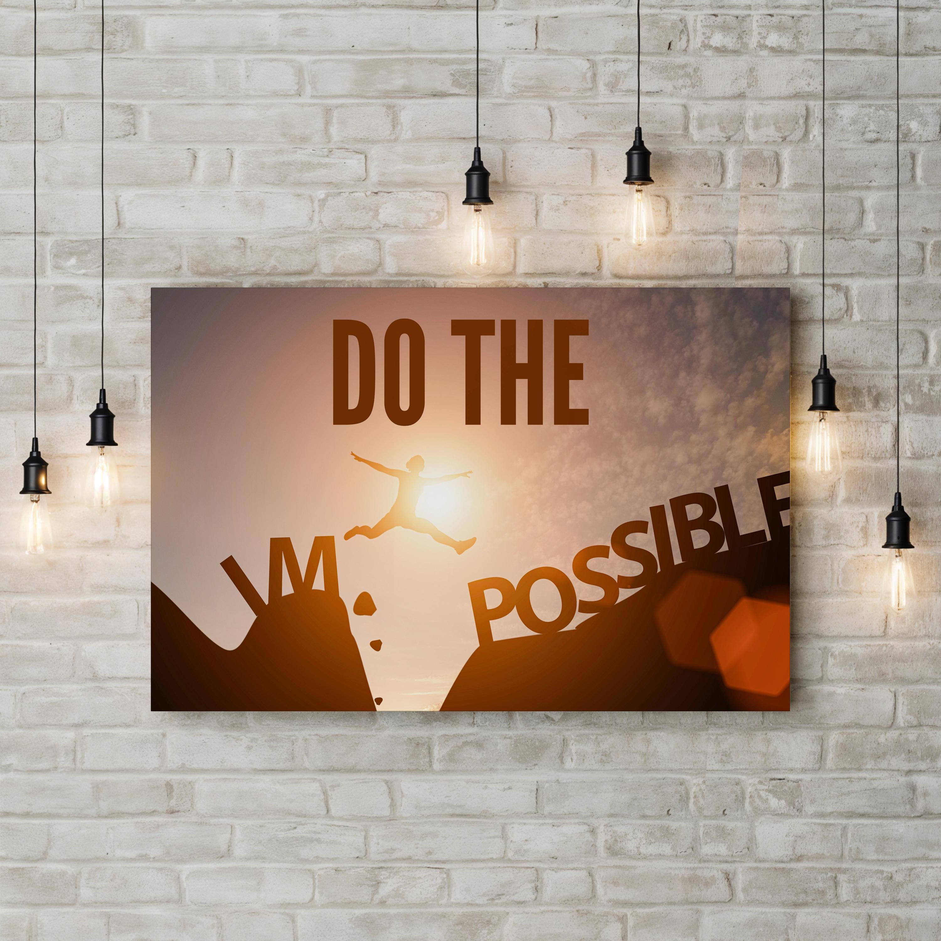Do The Impossible Graffiti Canvas Art: Motivational Office Decor