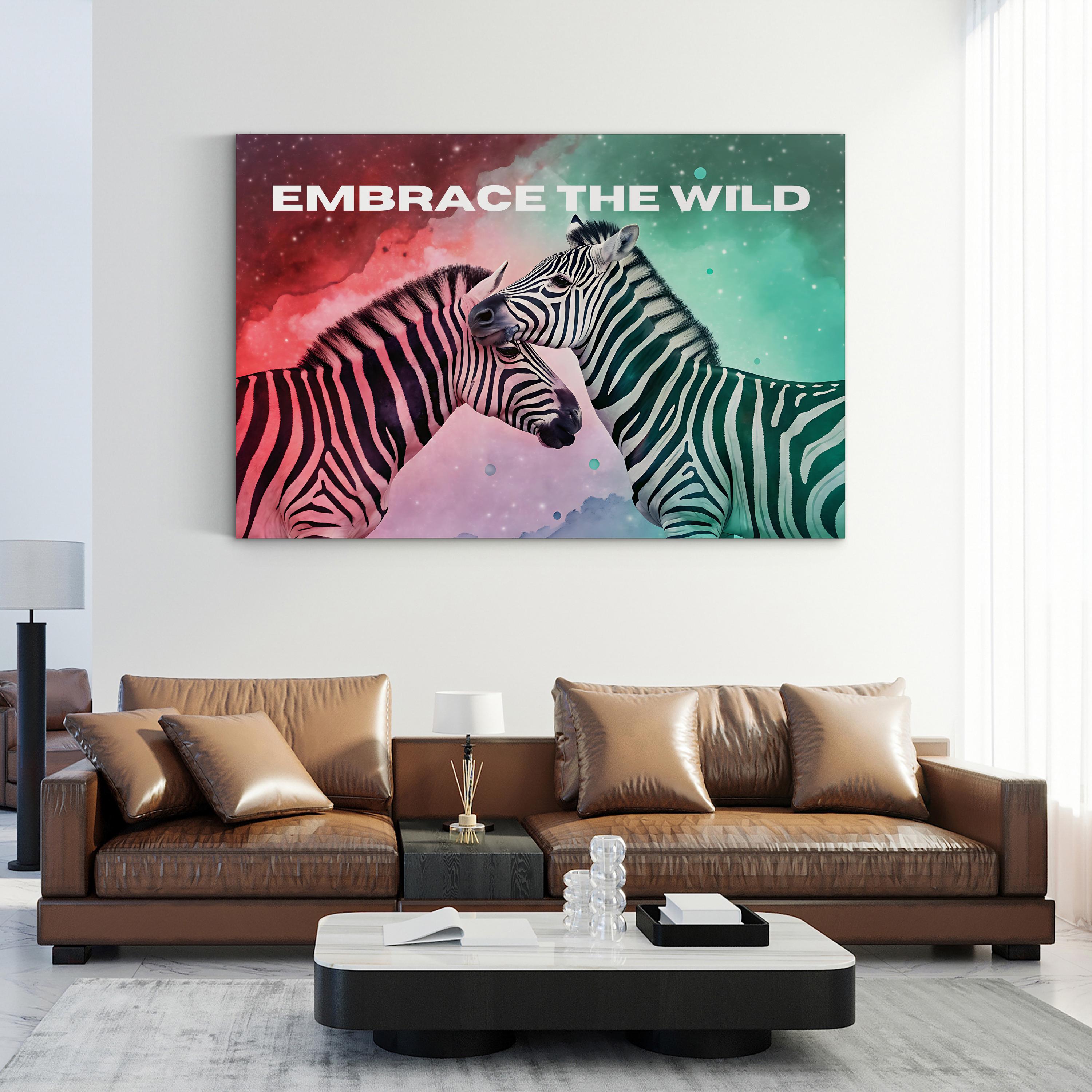 Colorful Zebra Canvas – Modern Pop Wildlife Wall Art