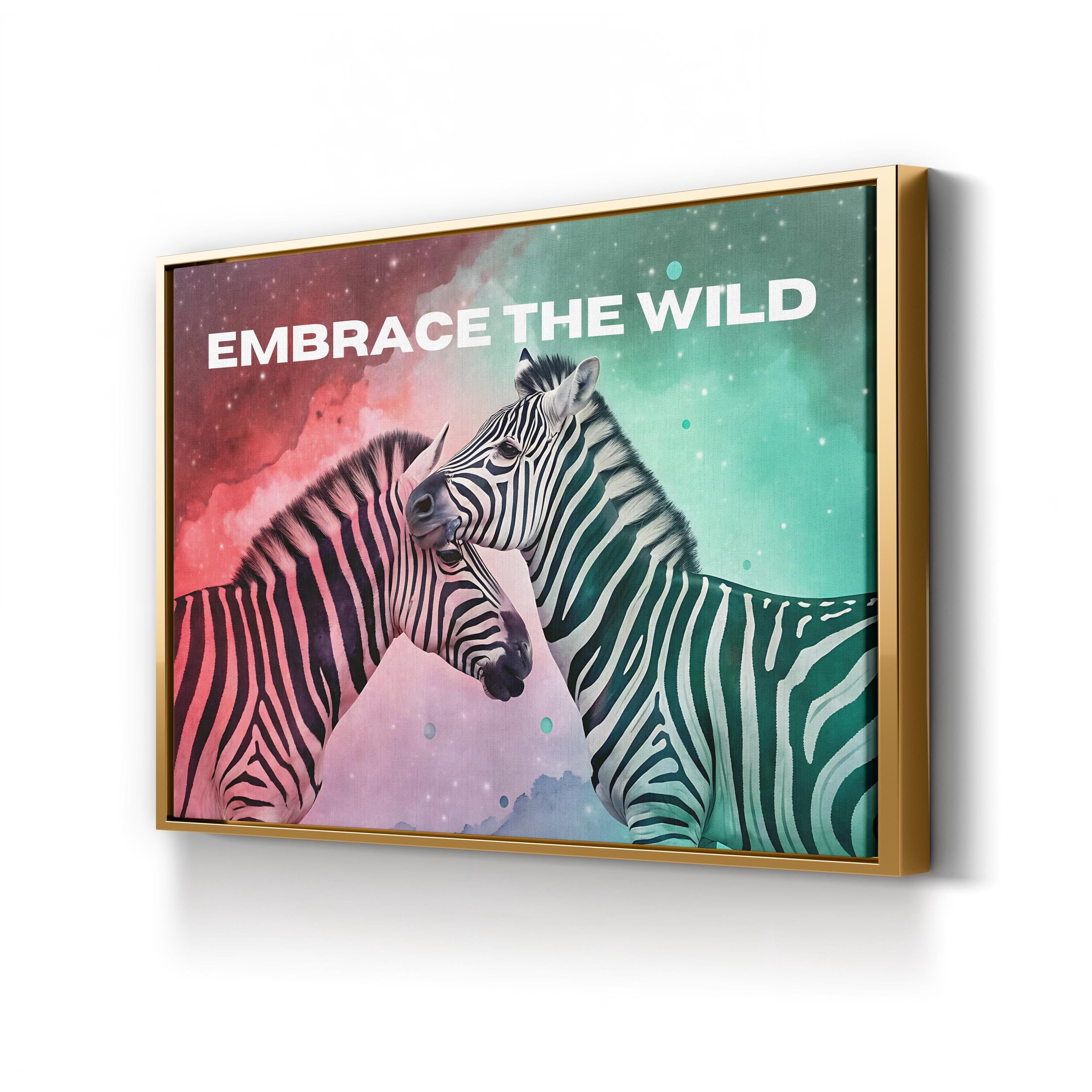 Colorful Zebra Canvas – Modern Pop Wildlife Wall Art