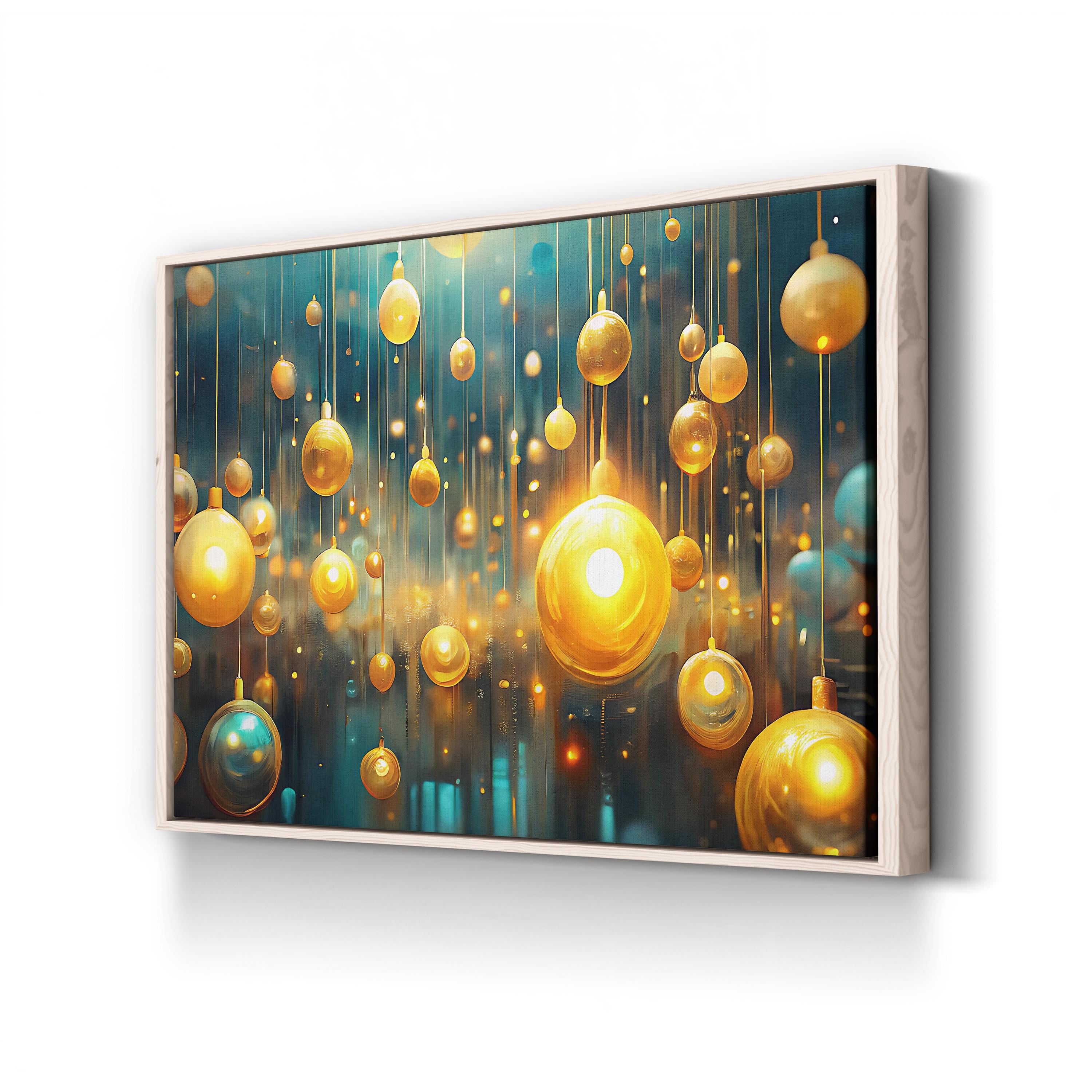 Abstract Luminous Orbs – Period Illustration Wall Art | Contemporary Light Canvas Print