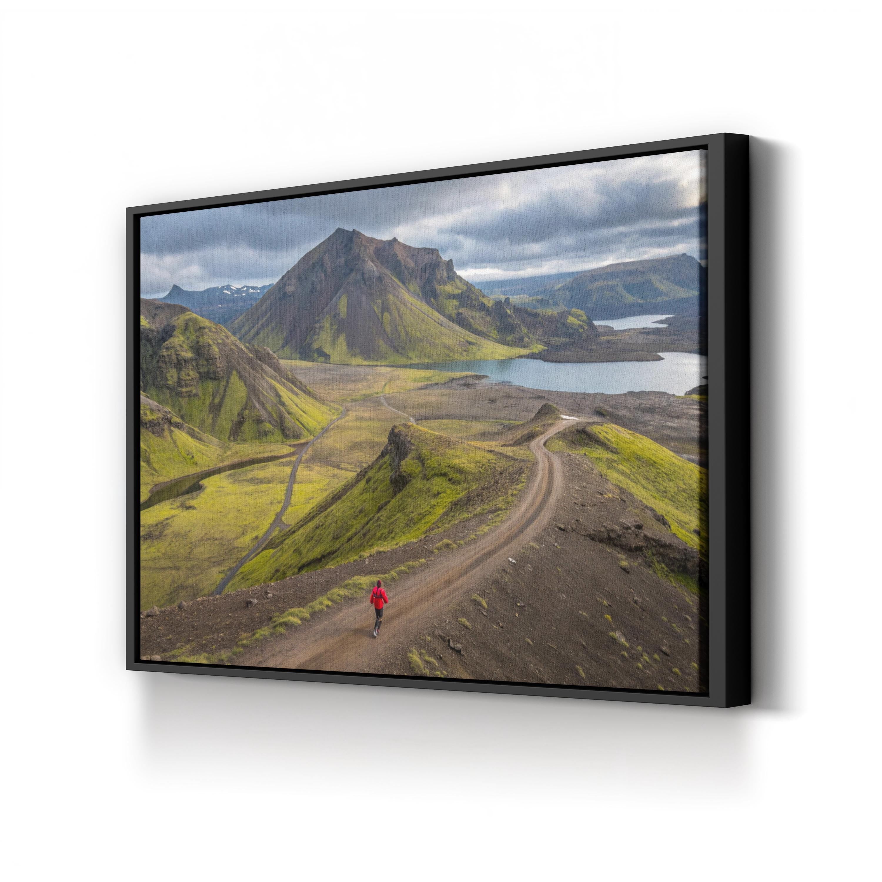 Iceland Volcanic Valley – Vintage Photography Wall Art | Scenic Landscape Canvas Print