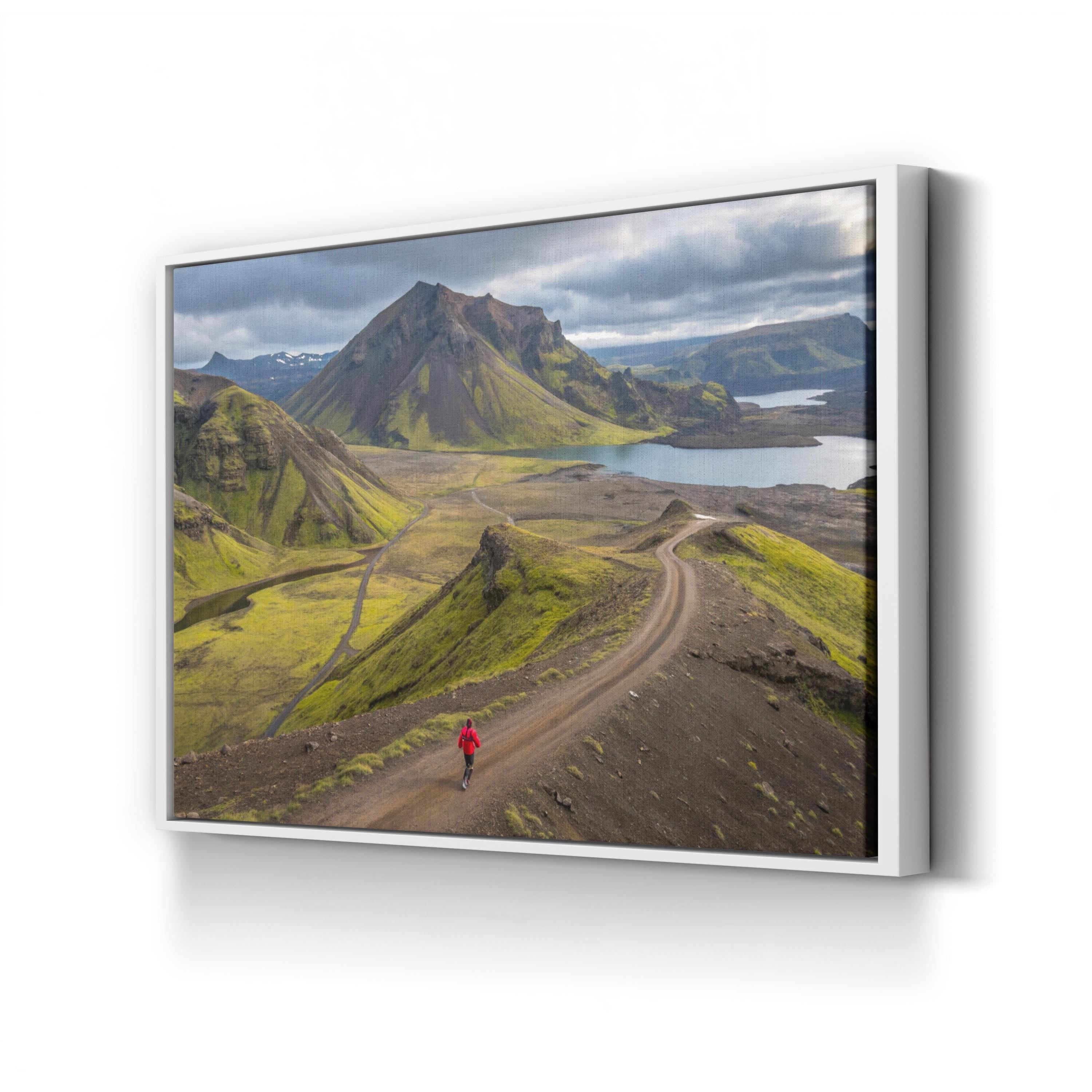 Iceland Volcanic Valley – Vintage Photography Wall Art | Scenic Landscape Canvas Print