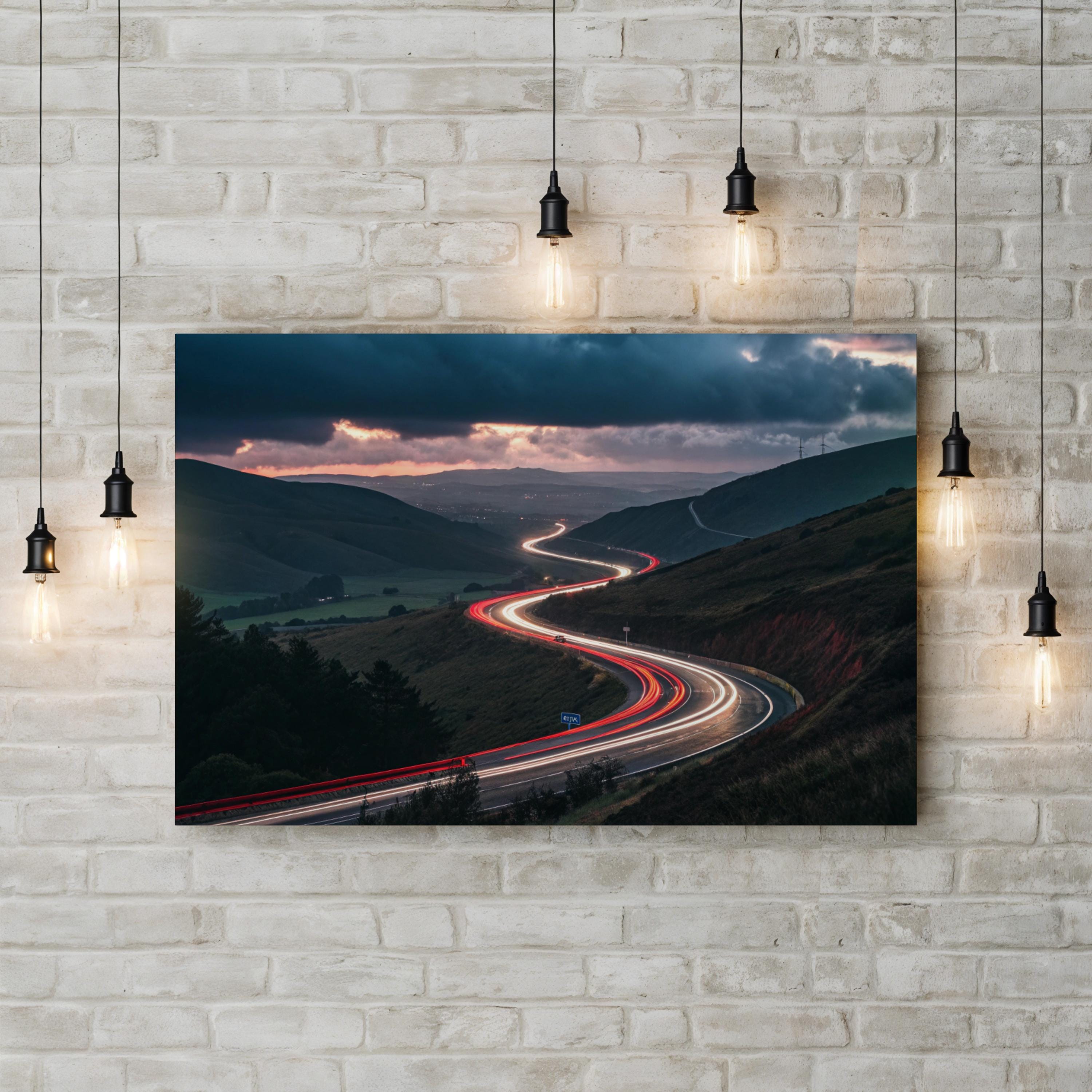 City Lights Urban Nightscape – Vintage Photography Wall Art | Modern Canvas Print