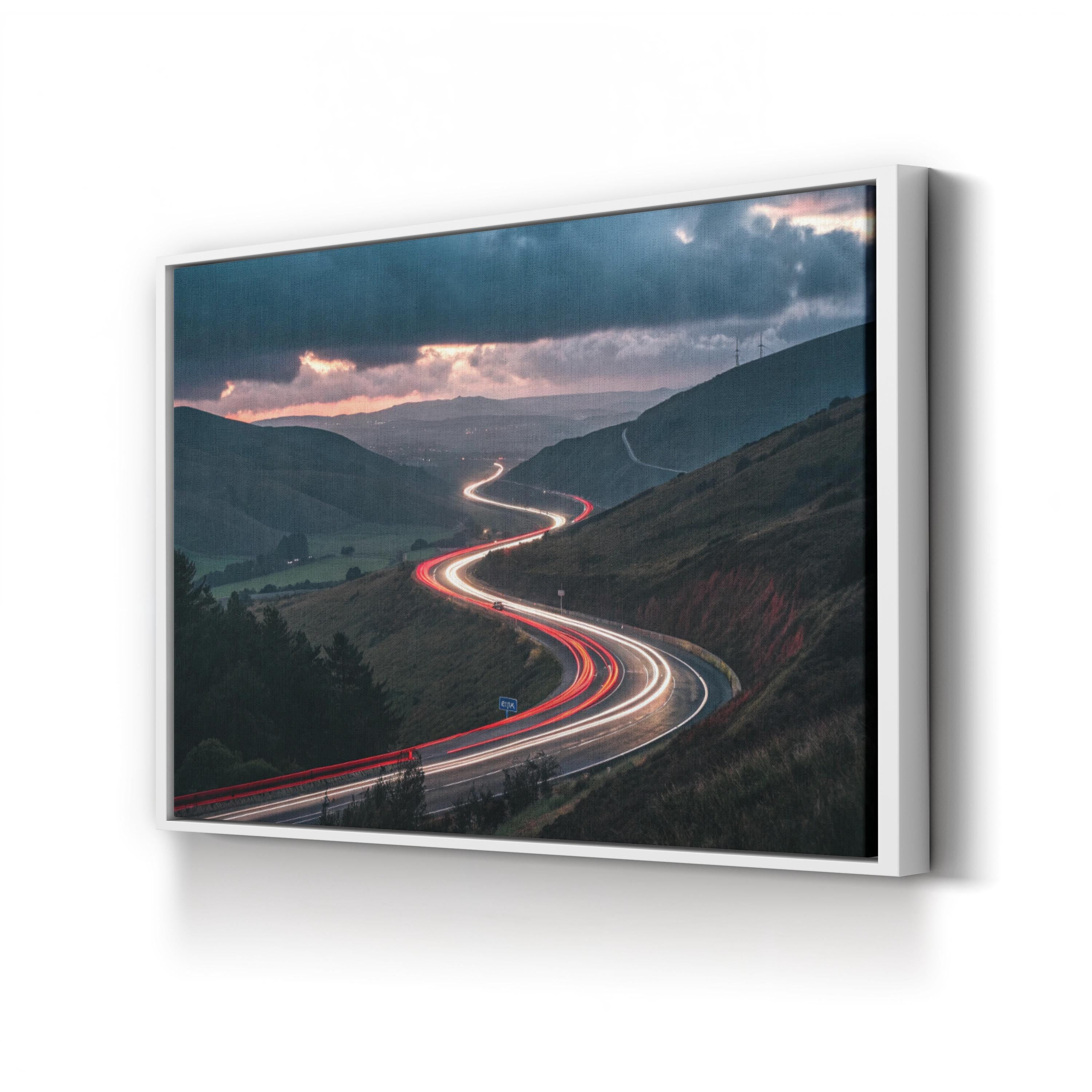 City Lights Urban Nightscape – Vintage Photography Wall Art | Modern Canvas Print