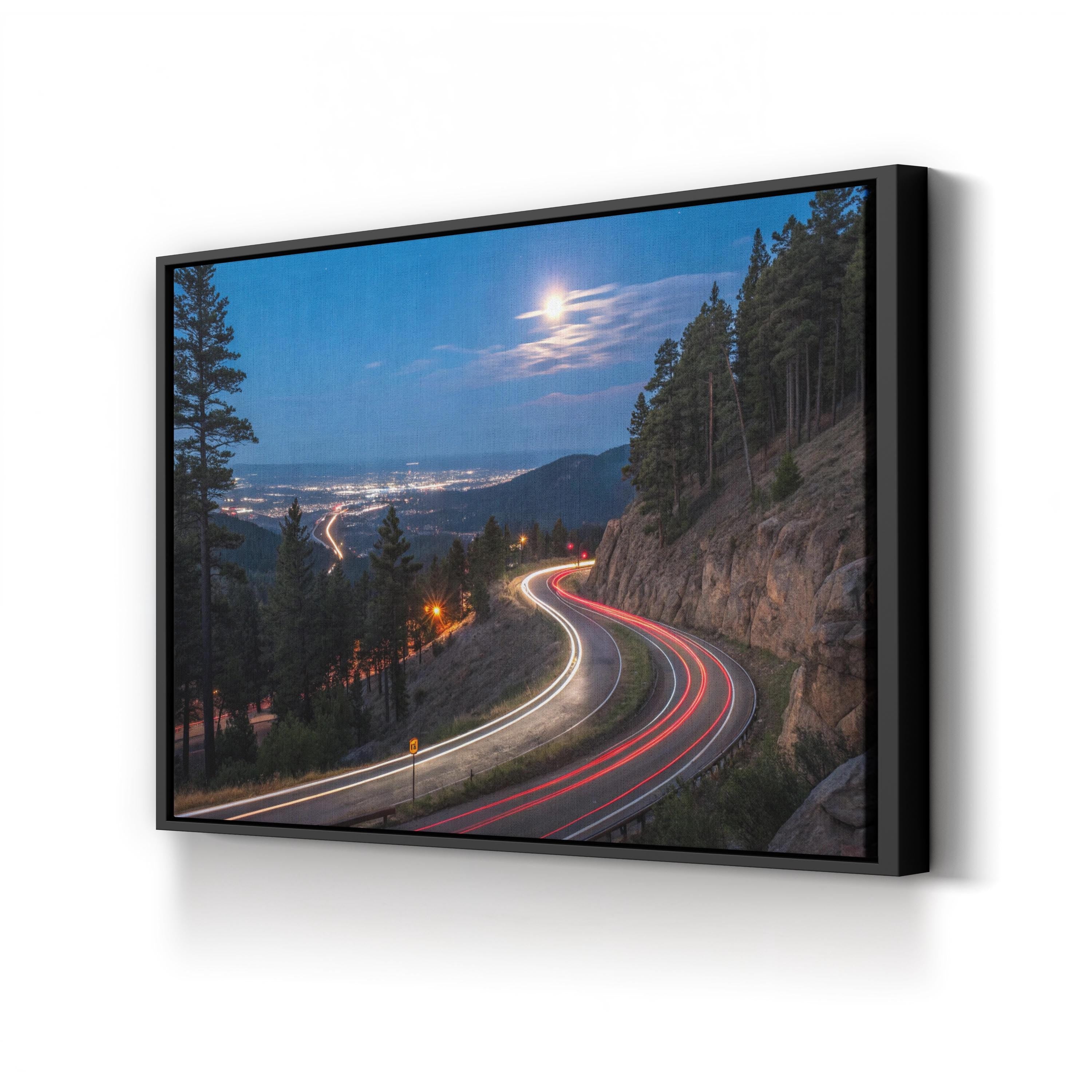 Boulder Colorado Mountain Road – Vintage Photography Wall Art | Scenic Landscape Canvas Print