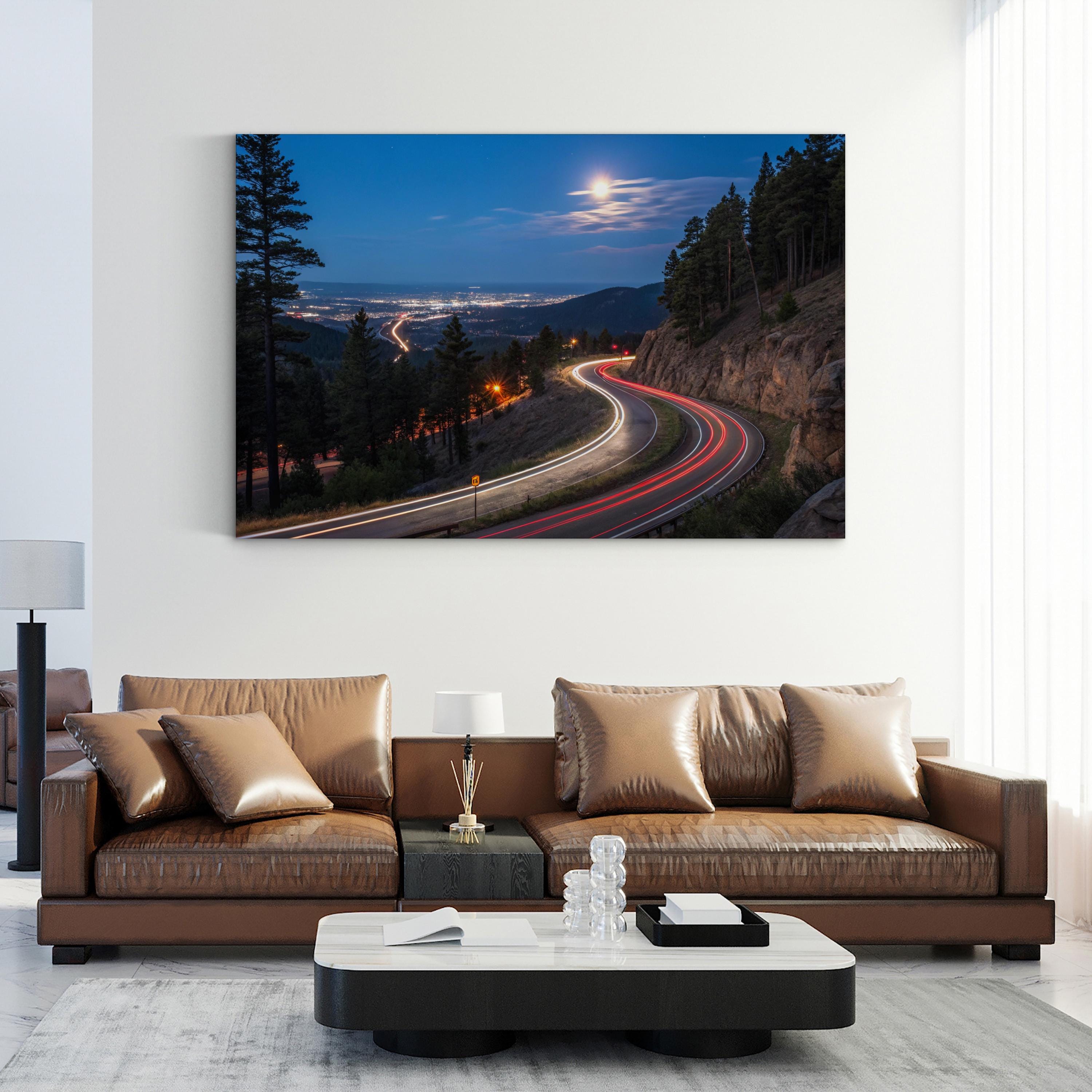 Boulder Colorado Mountain Road – Vintage Photography Wall Art | Scenic Landscape Canvas Print