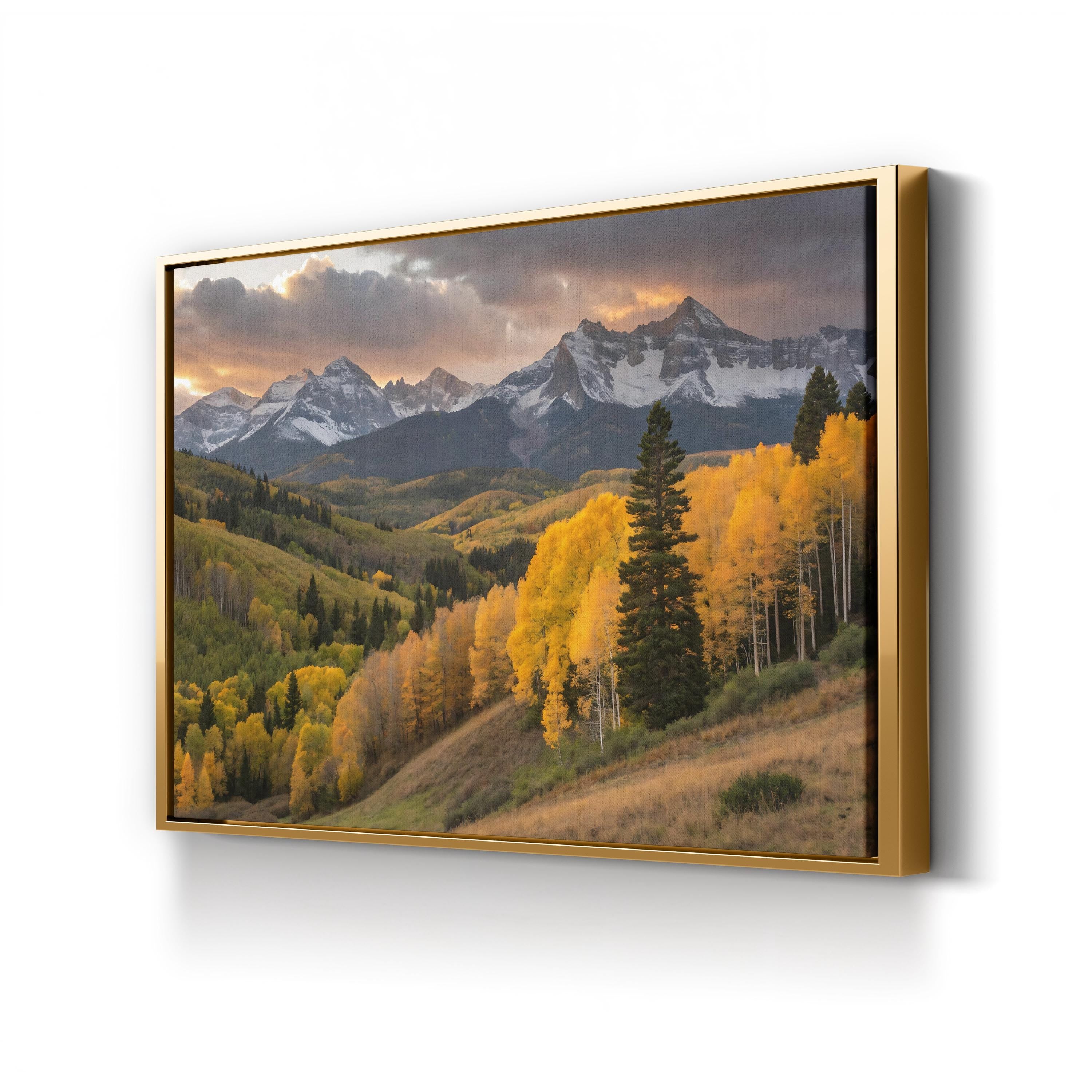 Fall Mountain Foliage – Vintage Photography Wall Art | Autumn Landscape Canvas Print