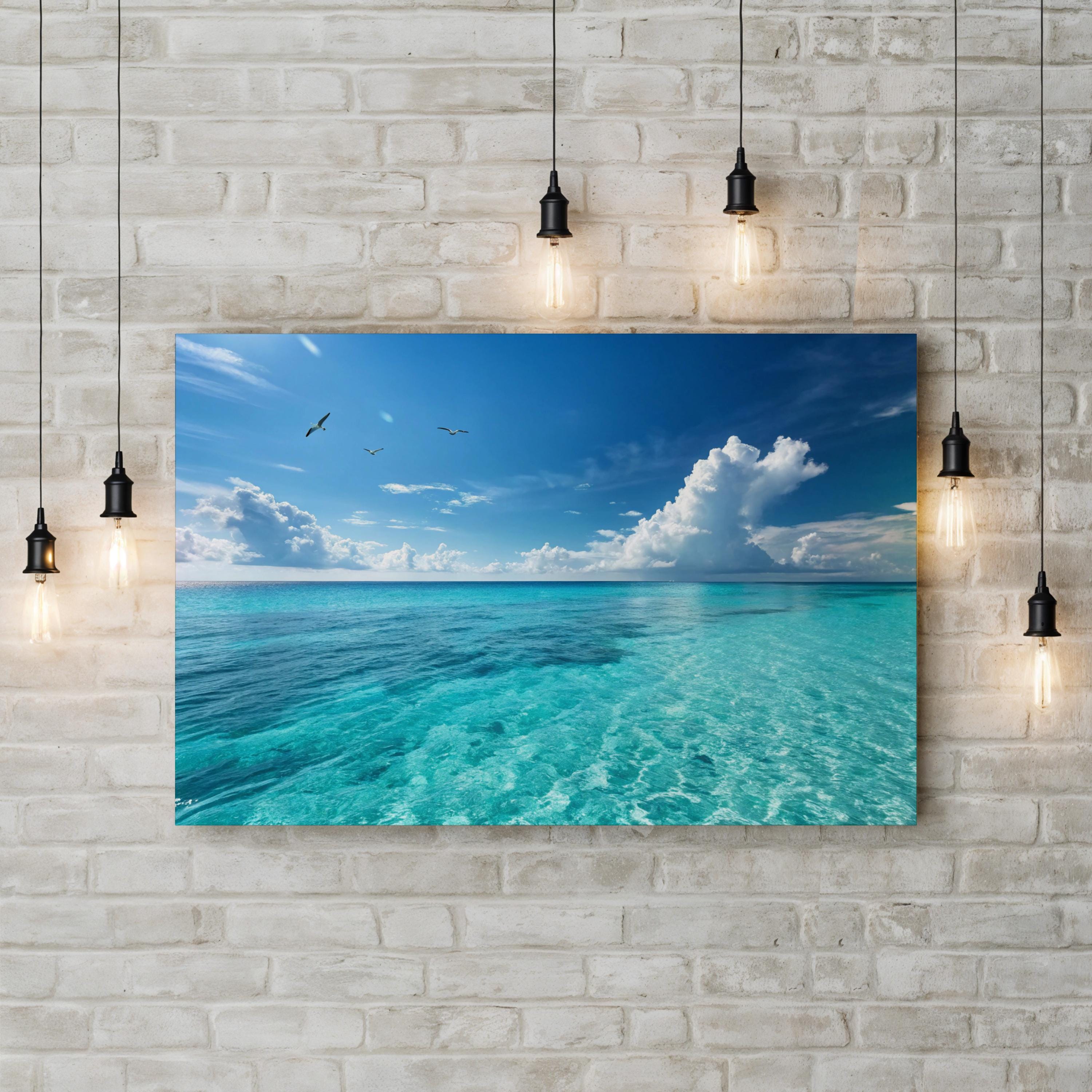 Curaçao Caribbean Ocean – Vintage Photography Wall Art | Aerial Coastal Canvas Print