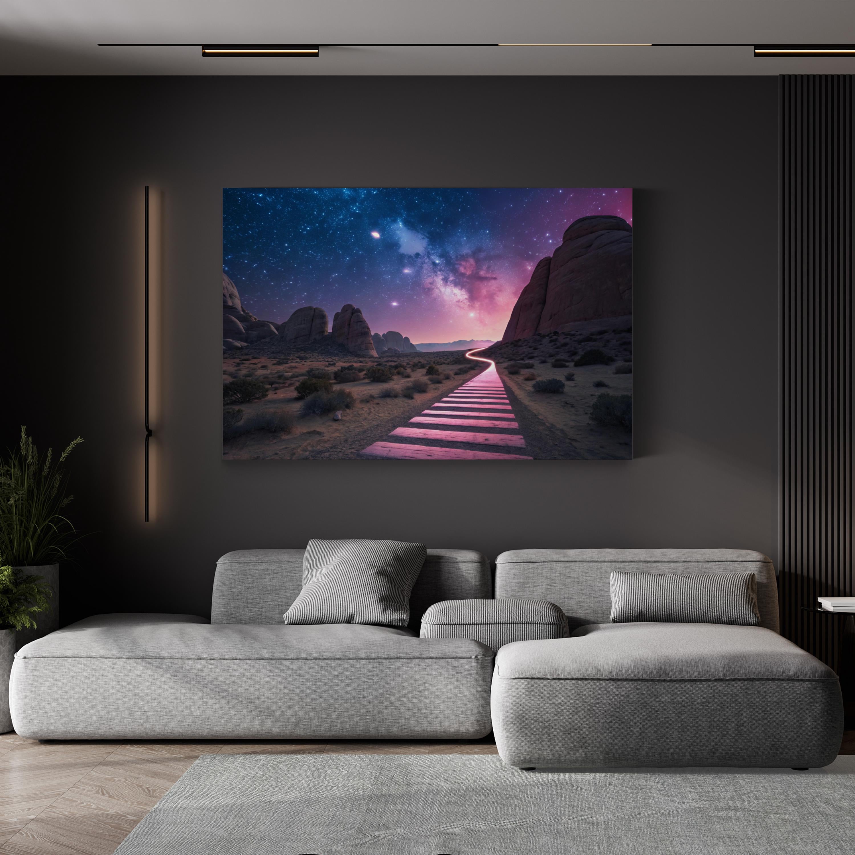 Astronaut Galactic Space – Period Illustration Wall Art | Sci-Fi Cosmic Canvas Print