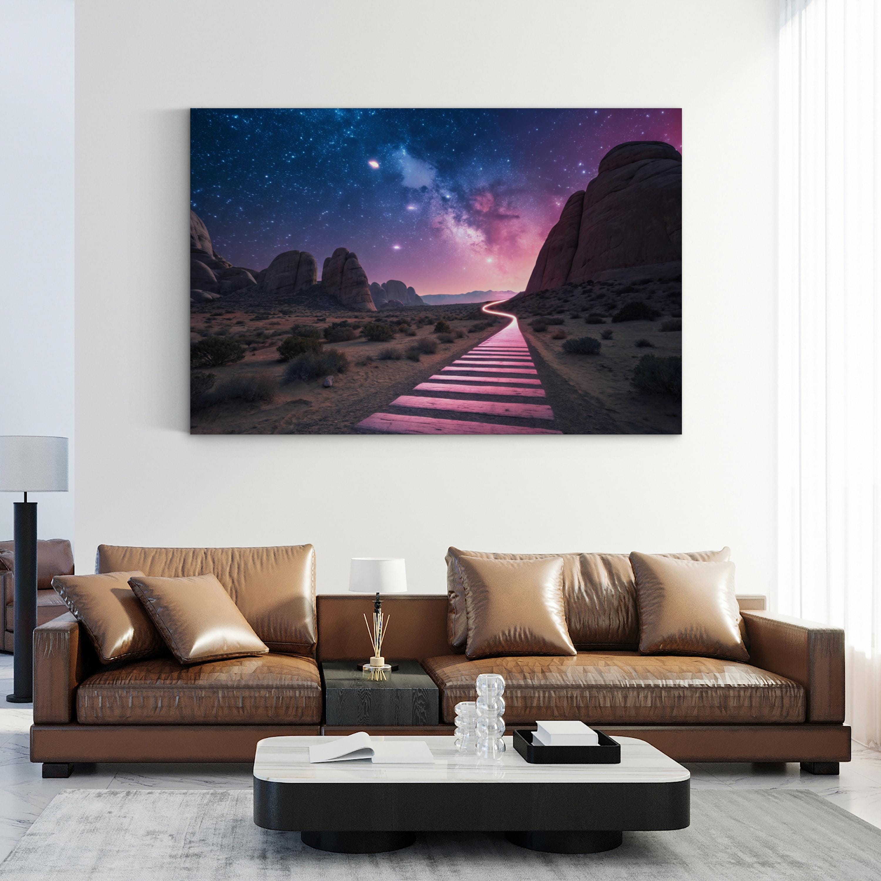 Astronaut Galactic Space – Period Illustration Wall Art | Sci-Fi Cosmic Canvas Print