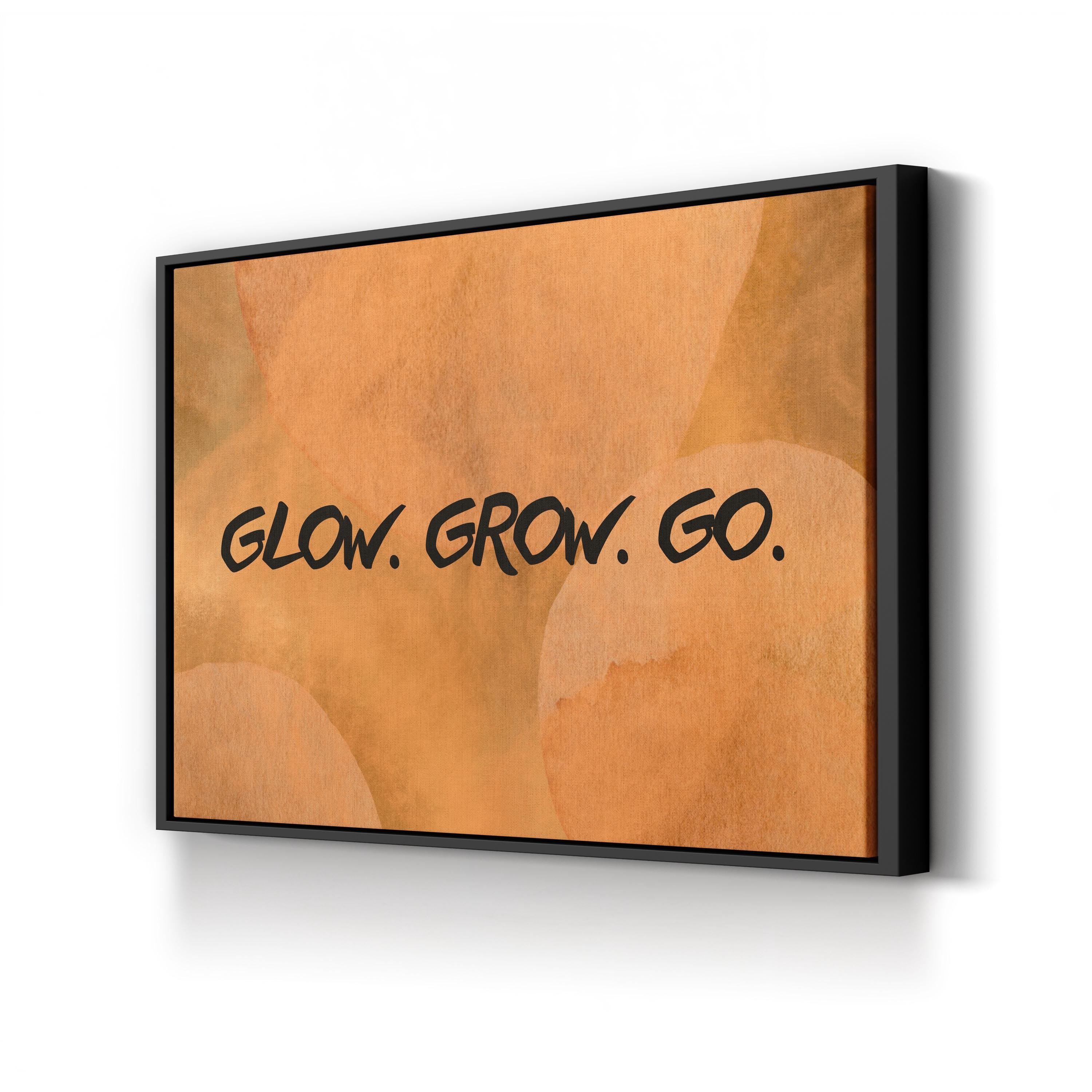 GLOW Motivational Abstract Canvas Wall Art