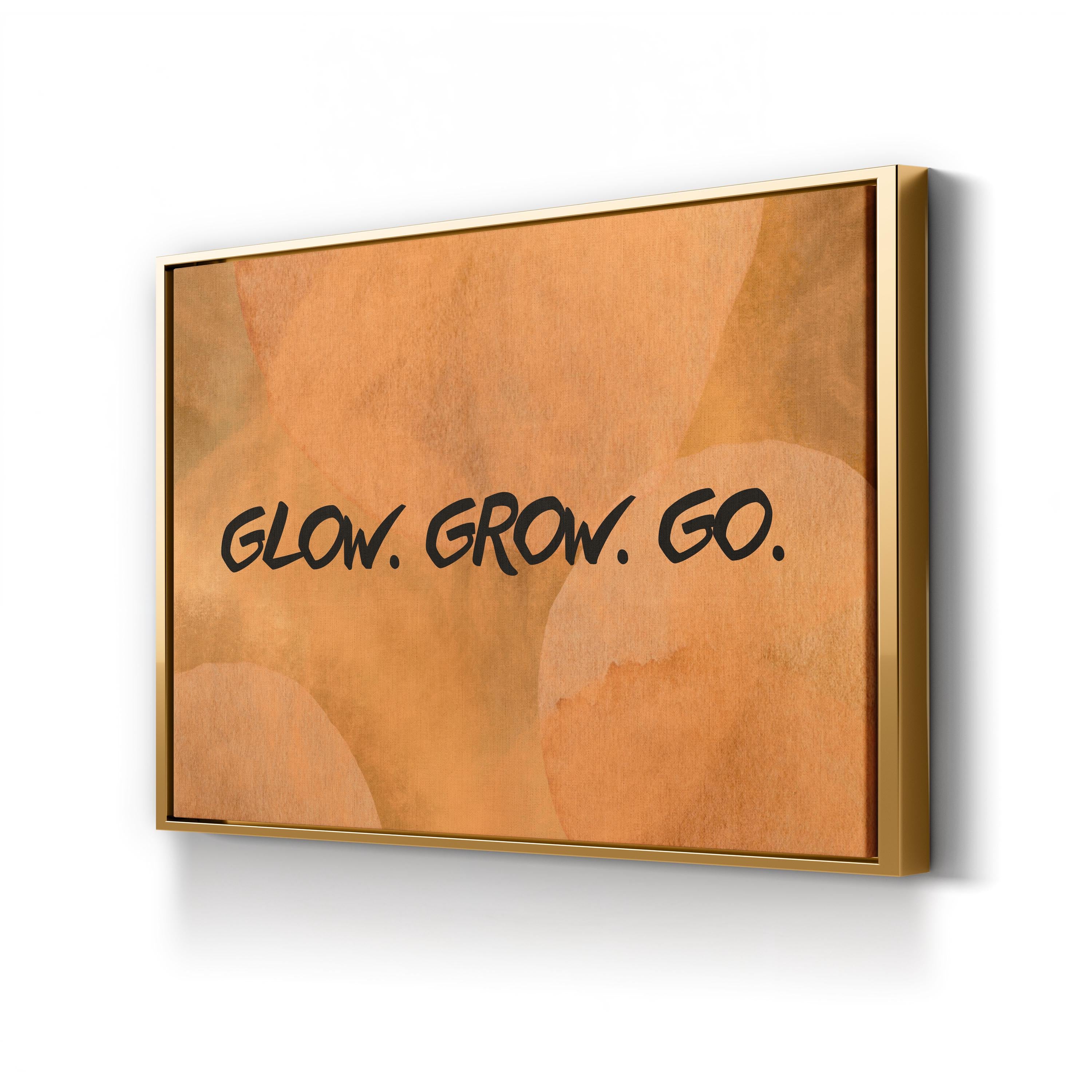 GLOW Motivational Abstract Canvas Wall Art