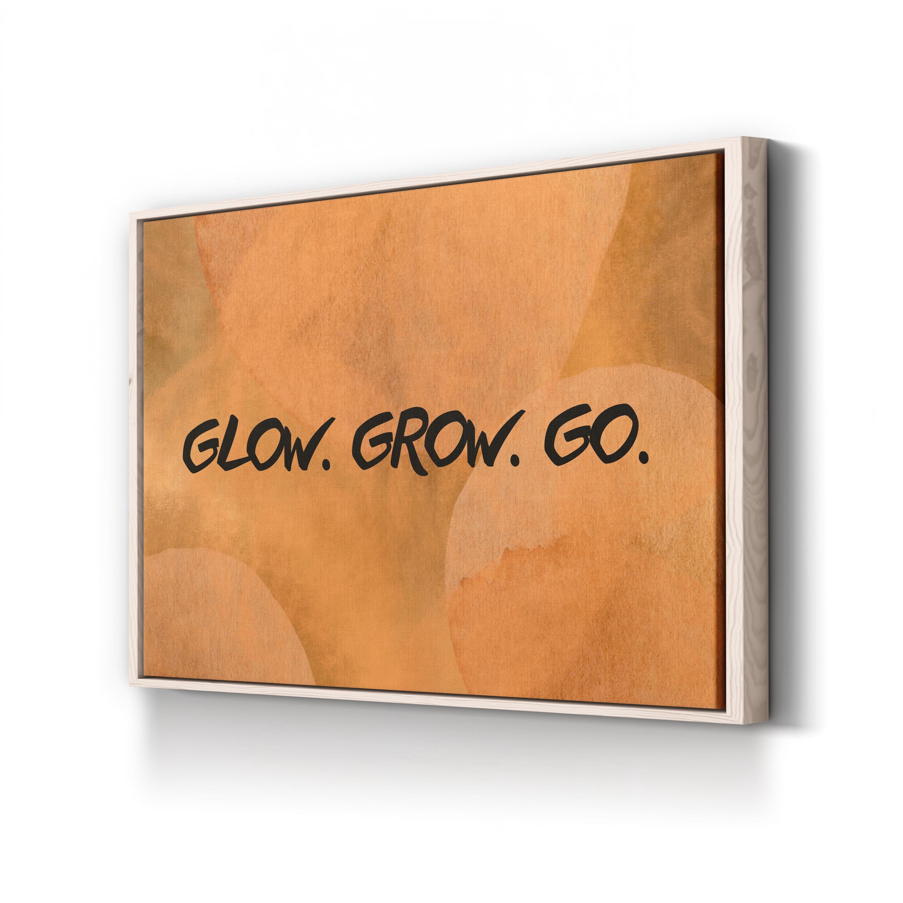 GLOW Motivational Abstract Canvas Wall Art