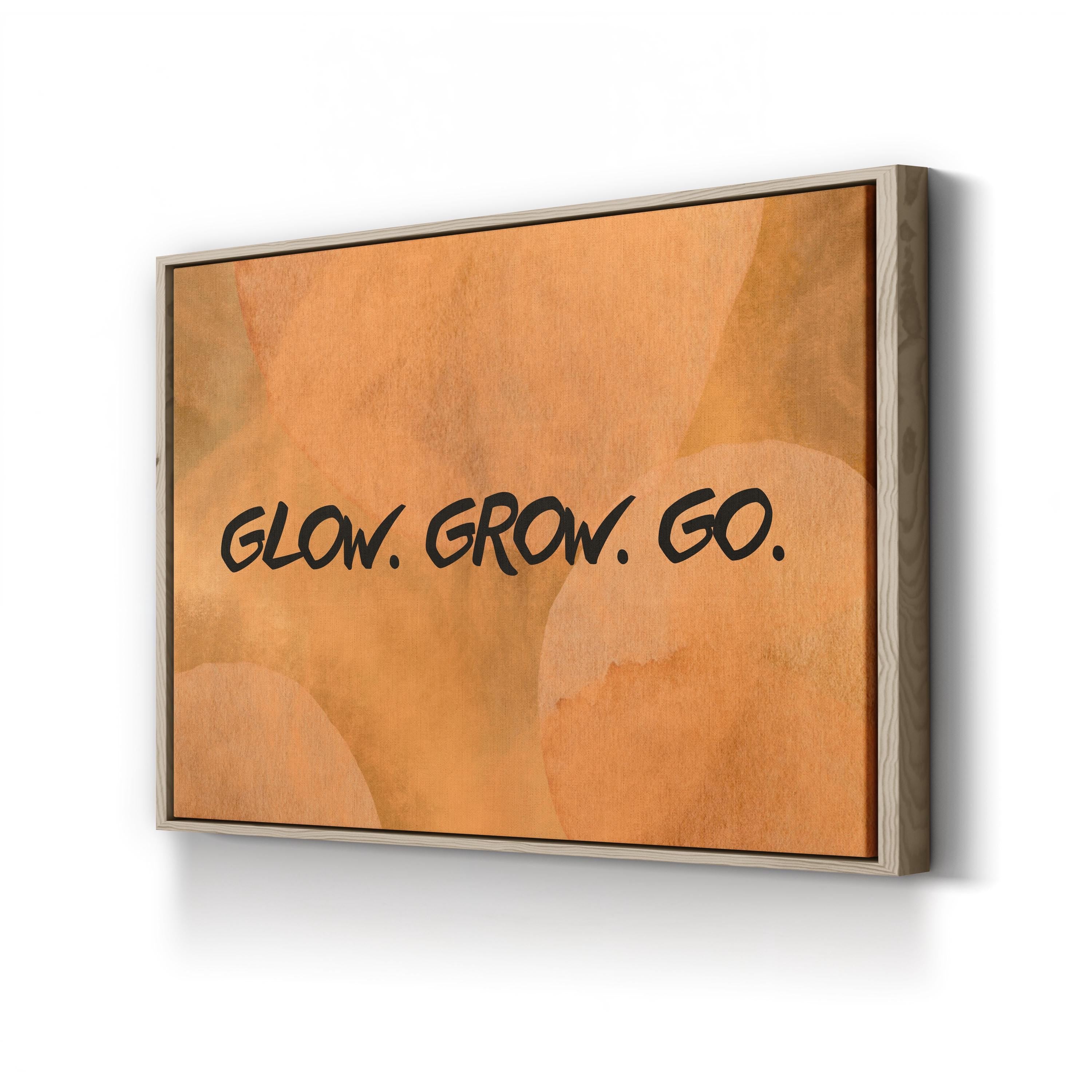 GLOW Motivational Abstract Canvas Wall Art