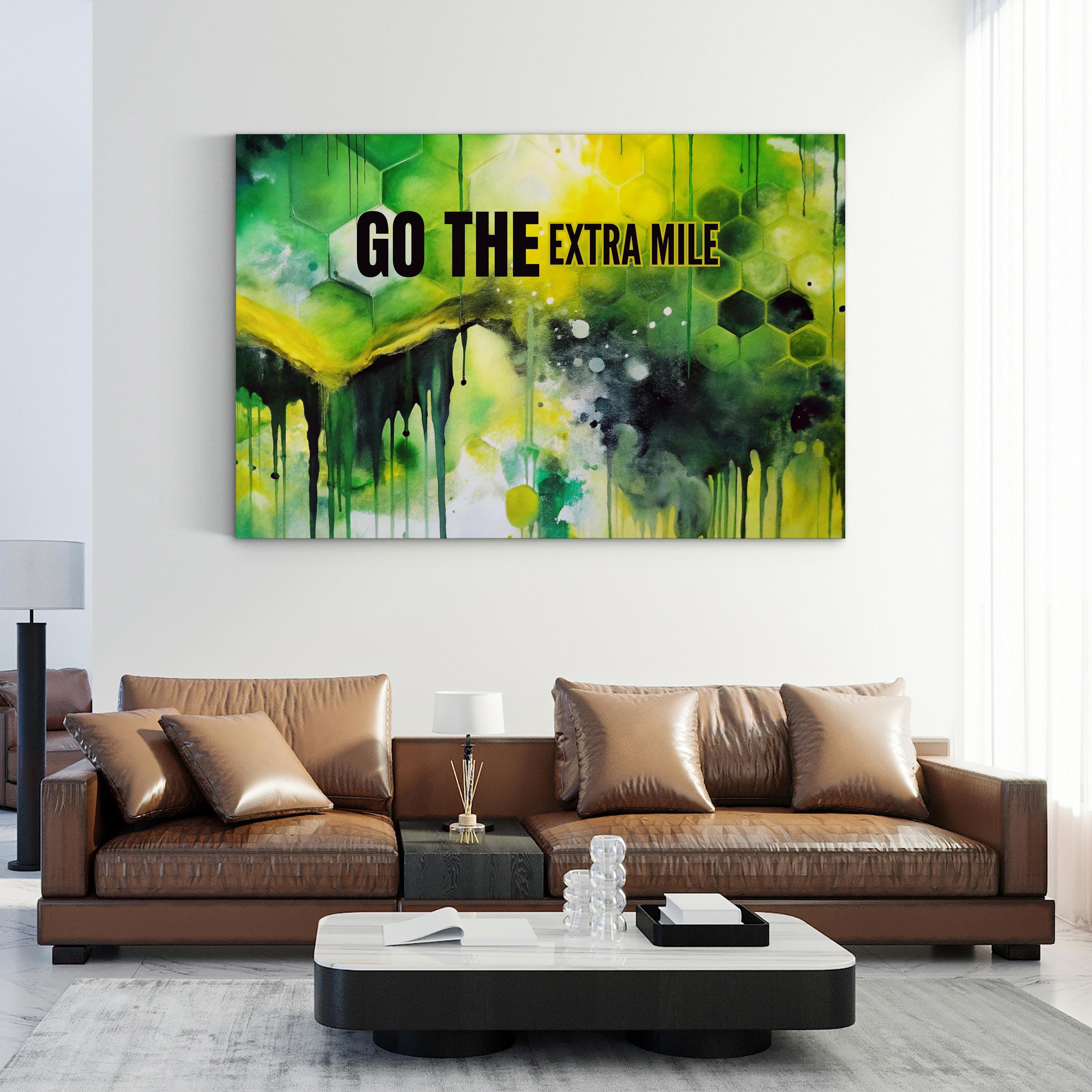Go The Extra Mile Motivational Canvas Wall Art