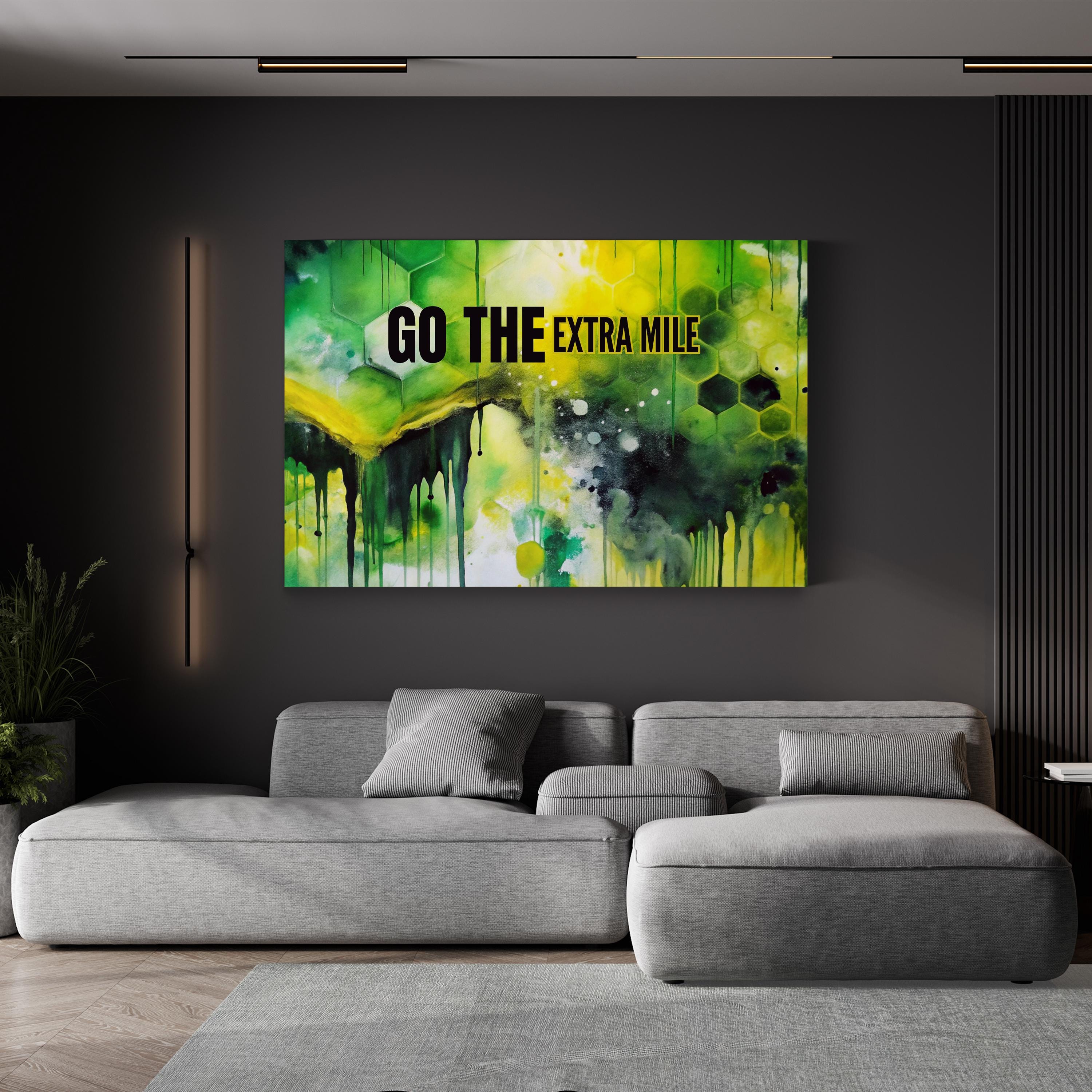 Go The Extra Mile Motivational Canvas Wall Art