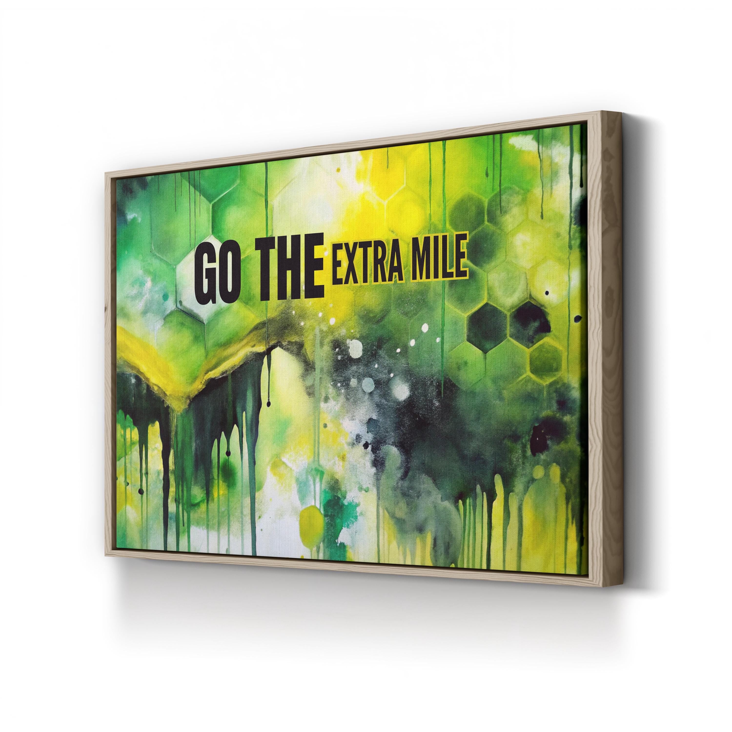 Go The Extra Mile Motivational Canvas Wall Art