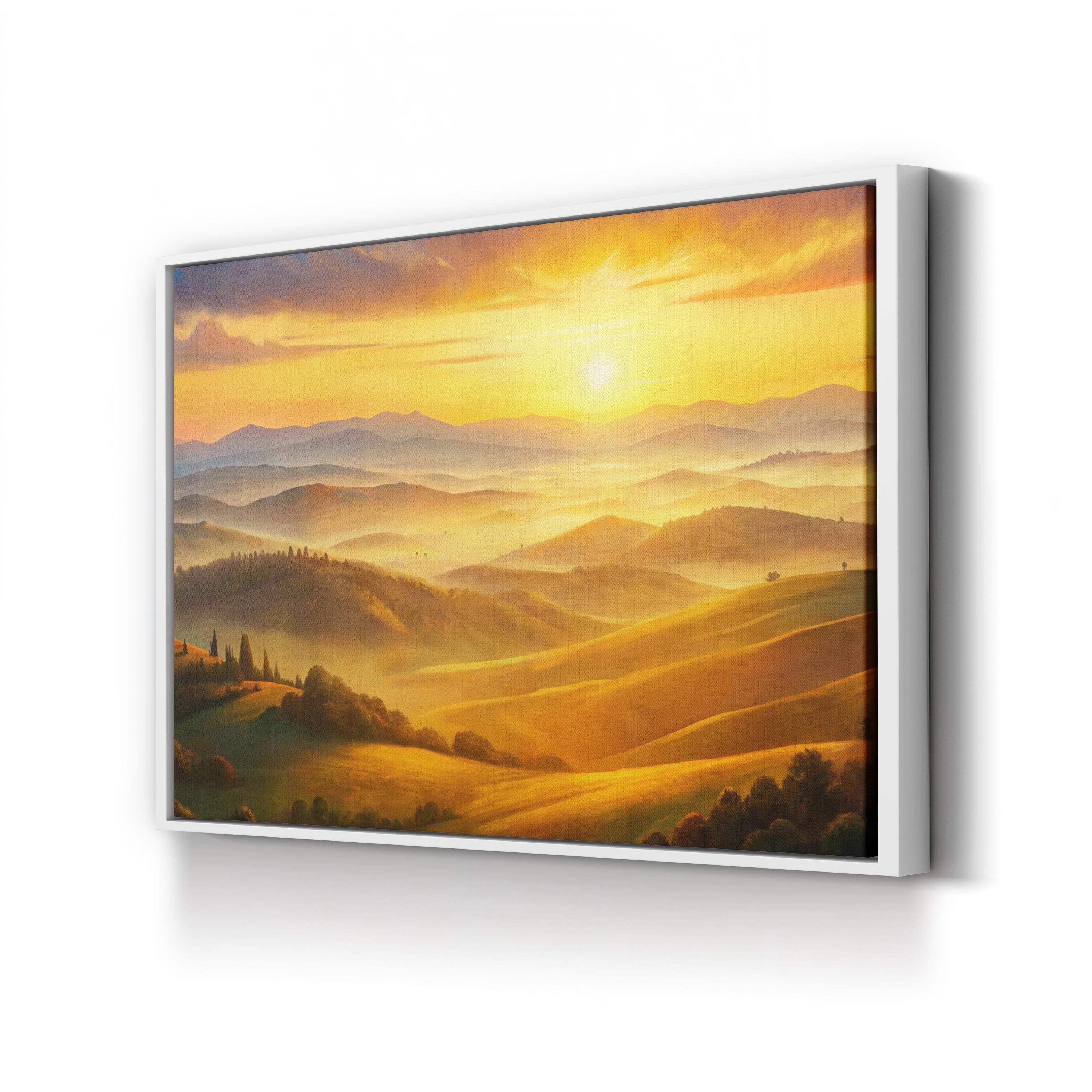 Mount Tamalpais Sunset – Vintage Photography Wall Art | Golden Hour Mountain Canvas Print