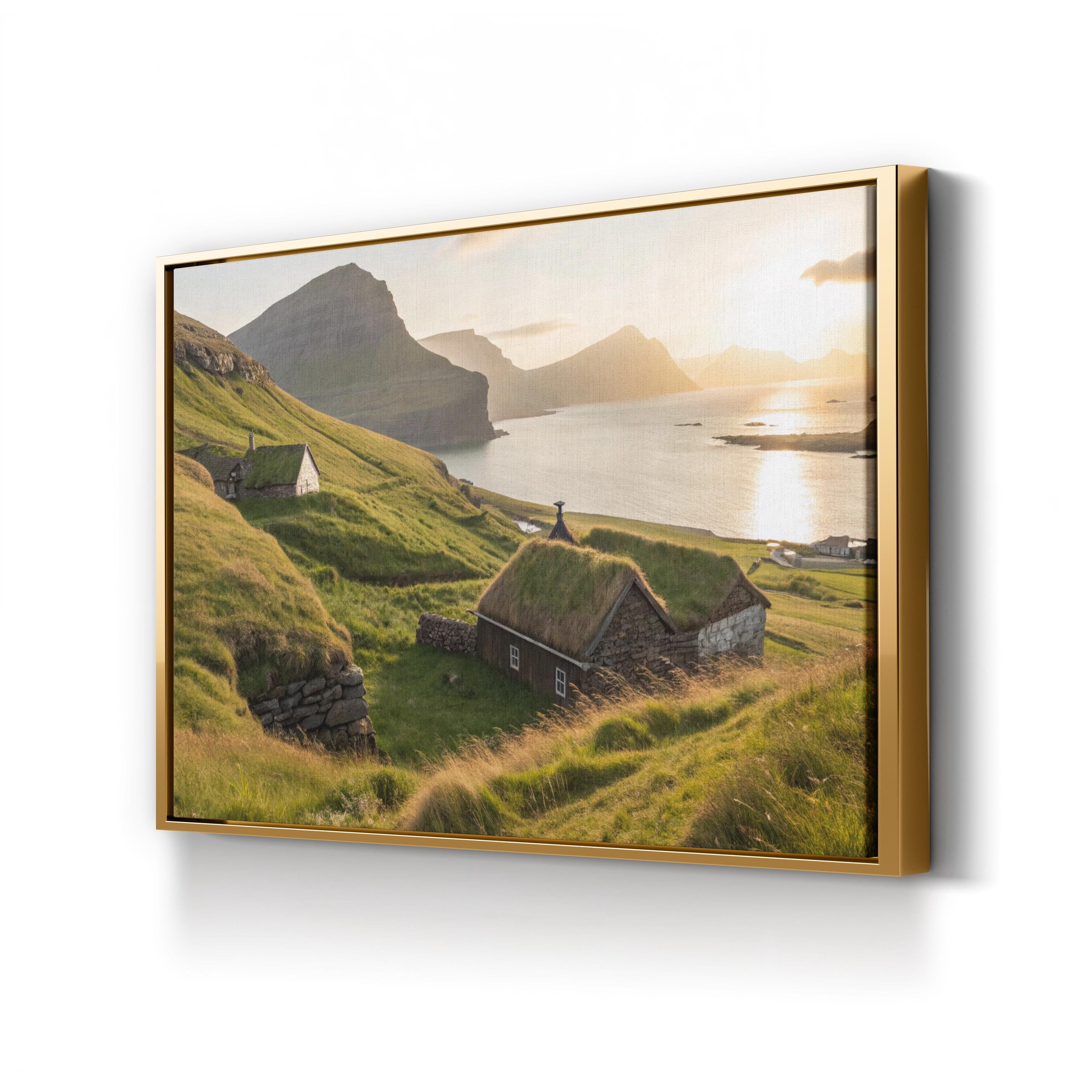 Faroe Islands Coast – Vintage Photography Wall Art | Scenic Landscape Canvas Print