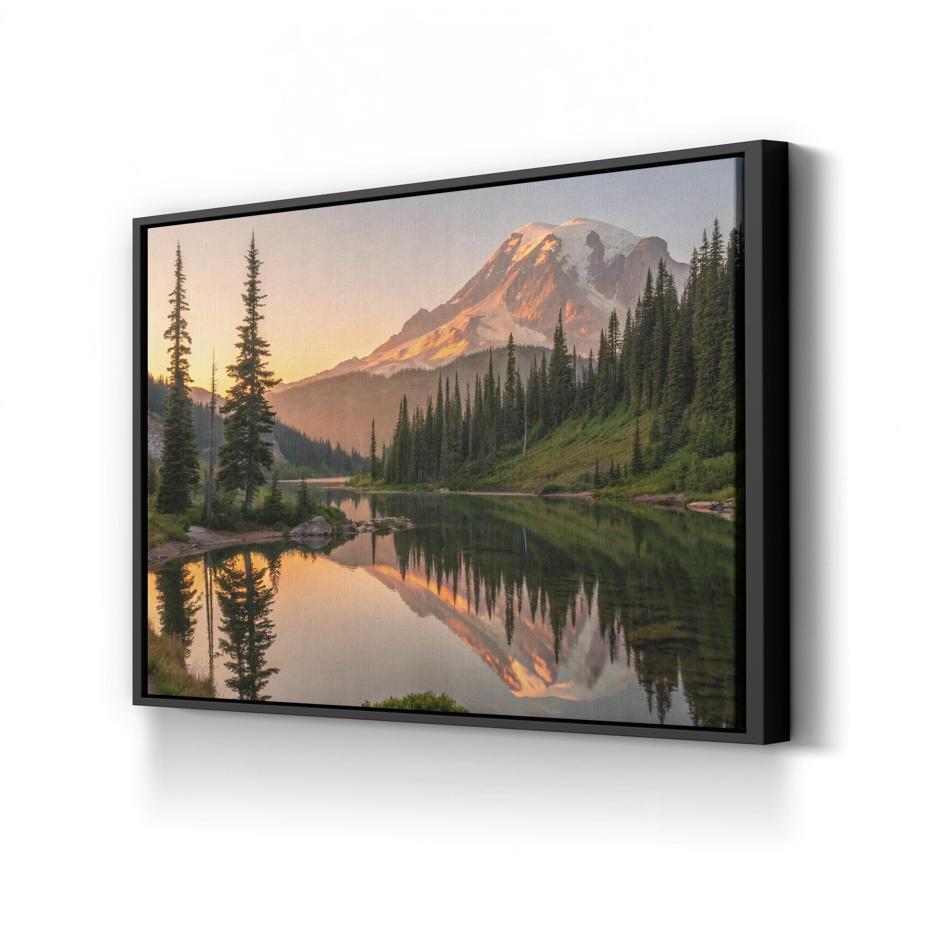 Icelandic Road Mountain Reflection – Vintage Photography Wall Art | Scenic Landscape Canvas Print