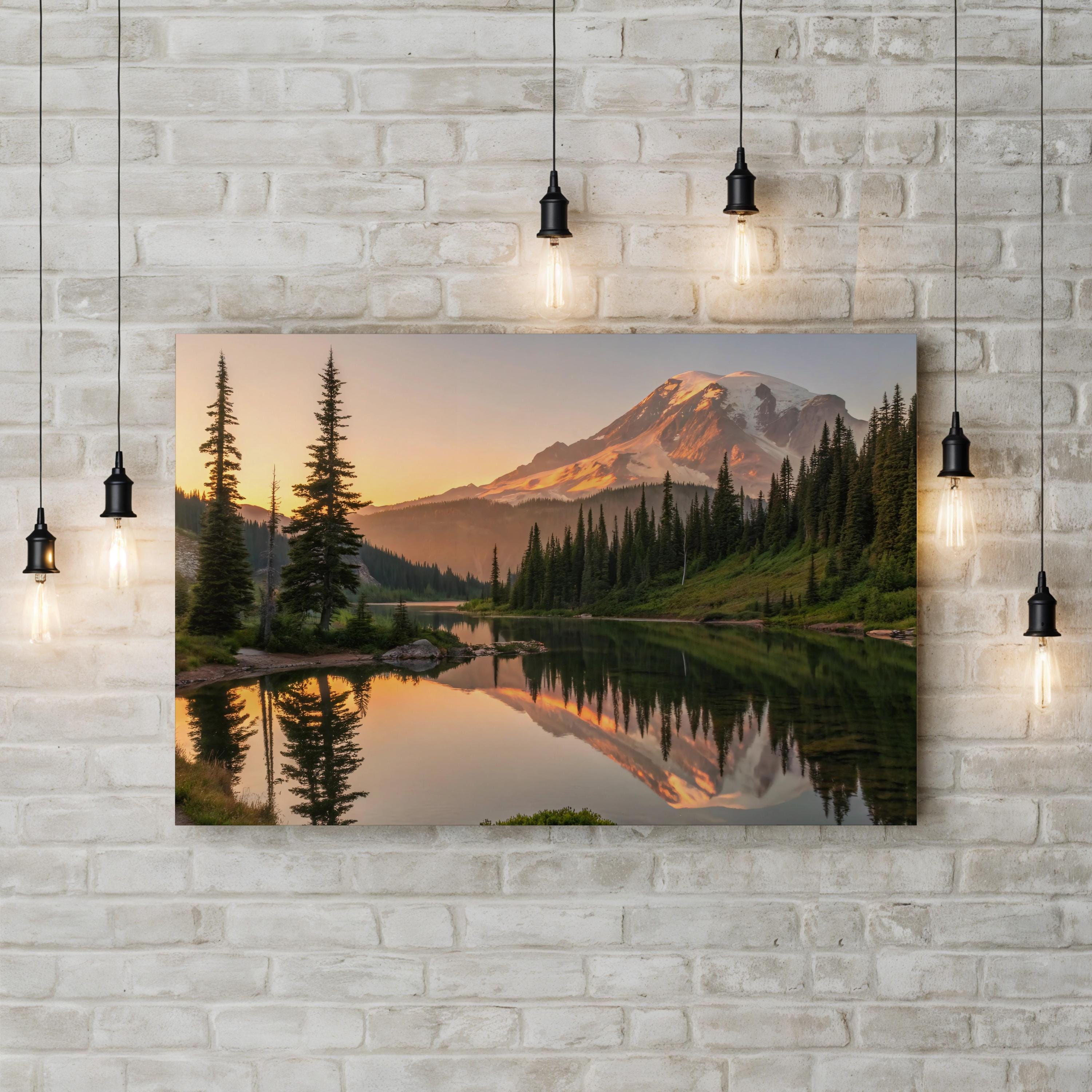Icelandic Road Mountain Reflection – Vintage Photography Wall Art | Scenic Landscape Canvas Print