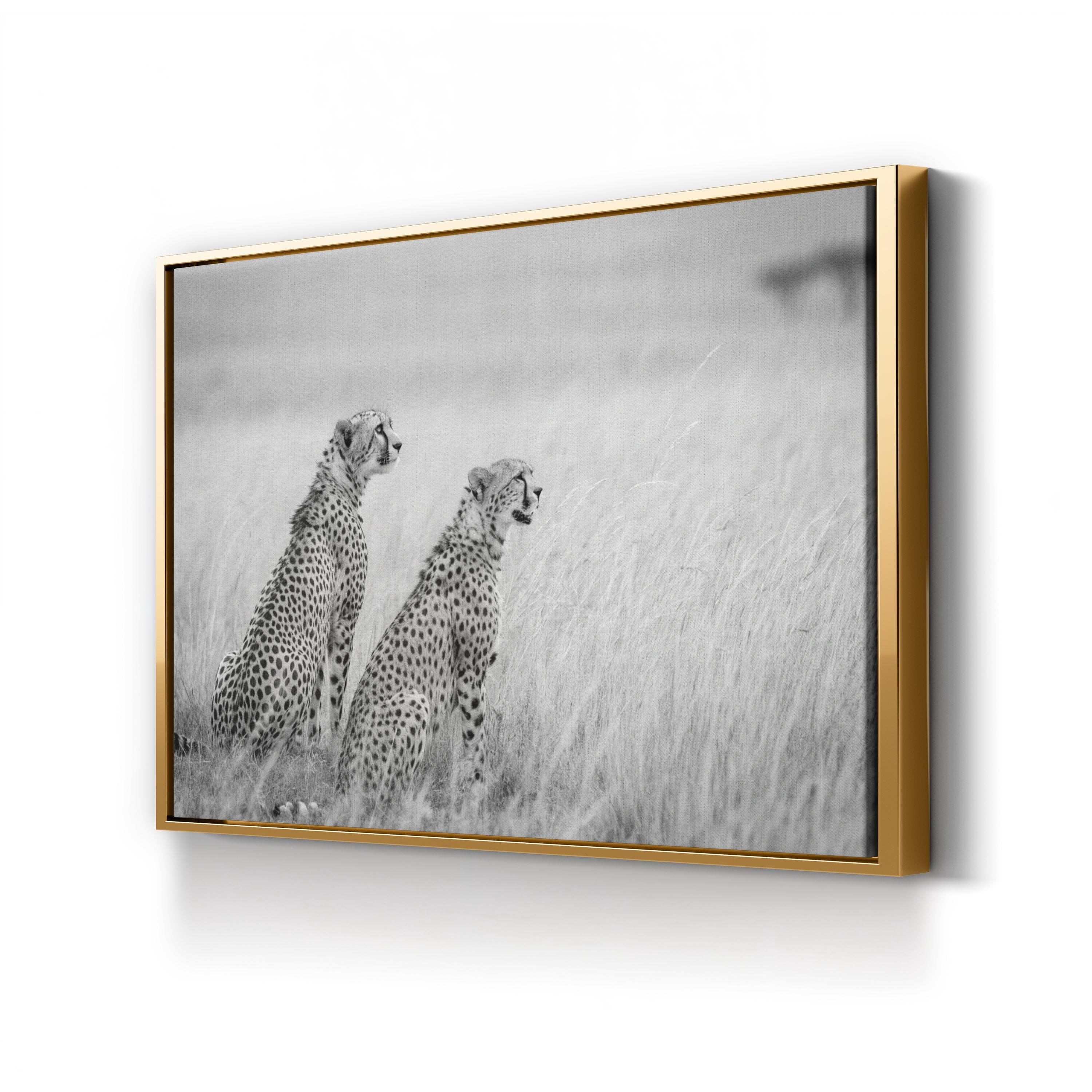 Black & White Cheetah Canvas – Safari Photography Wall Art