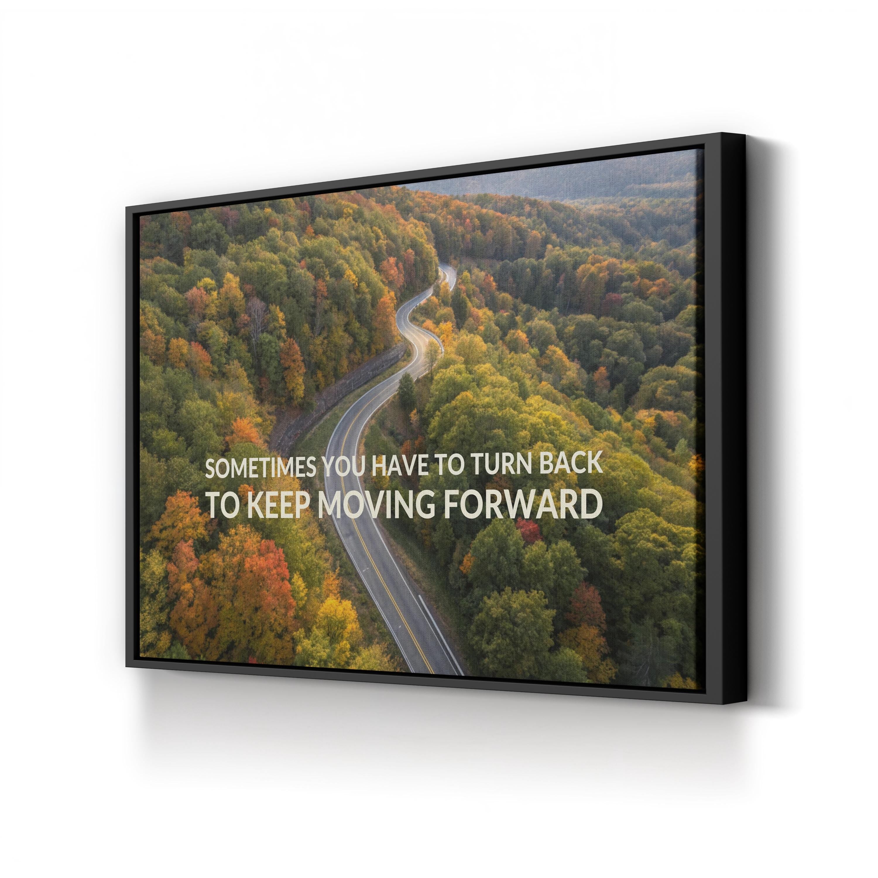 Motivational Mountain Road – Vintage Photography Wall Art | Inspirational Landscape Canvas Print