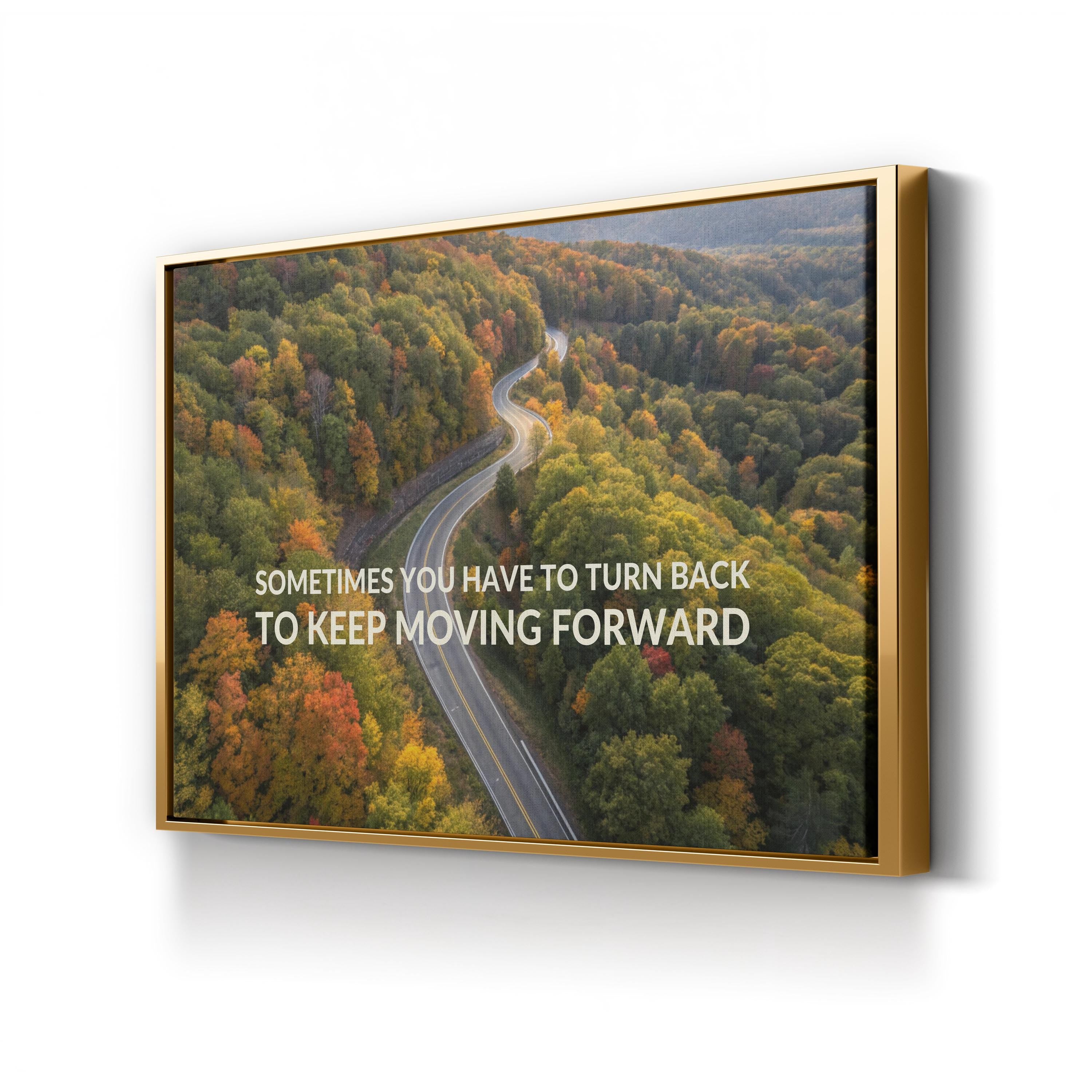 Motivational Mountain Road – Vintage Photography Wall Art | Inspirational Landscape Canvas Print