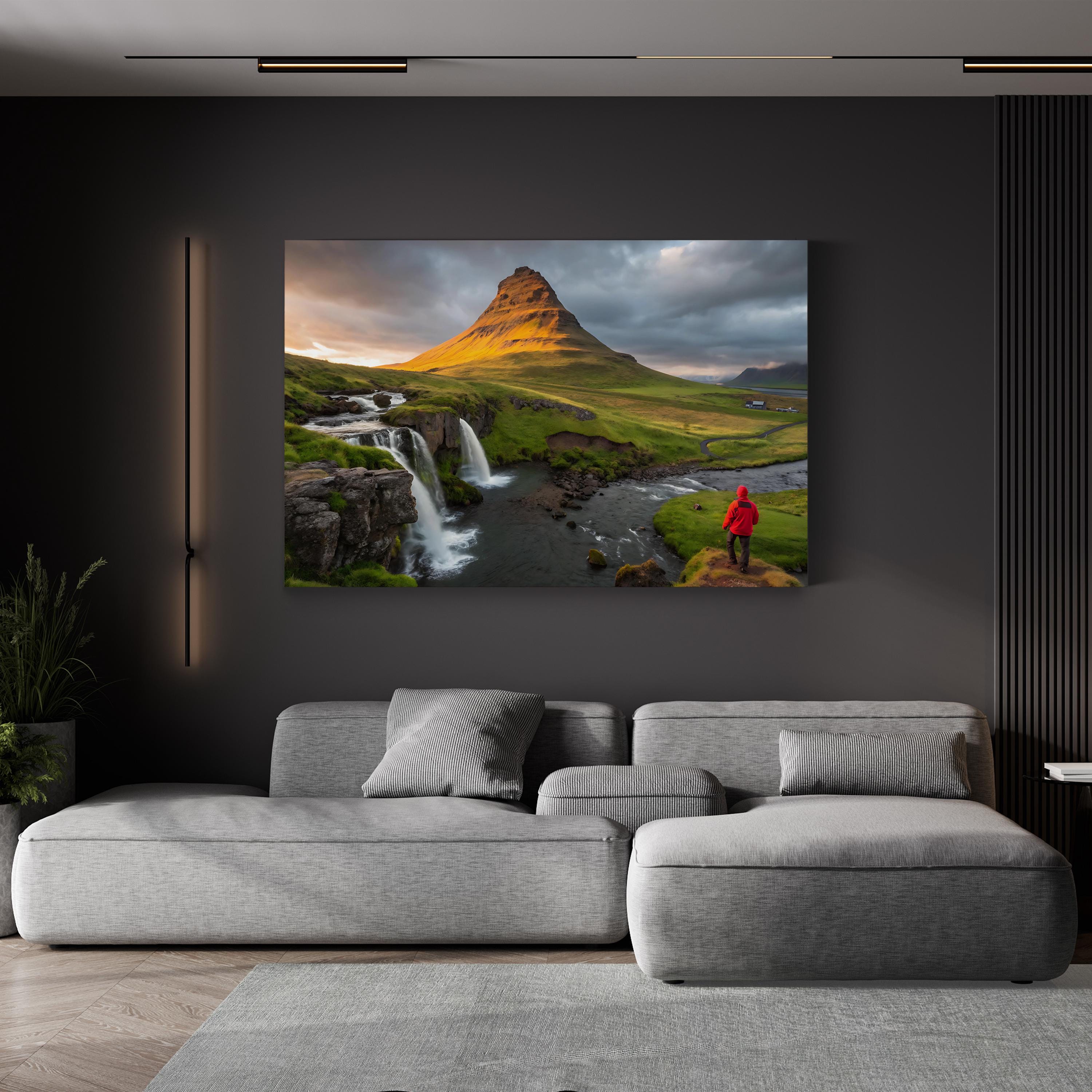Kirkjufell Mountain Iceland – Vintage Photography Wall Art | Landscape Canvas Print