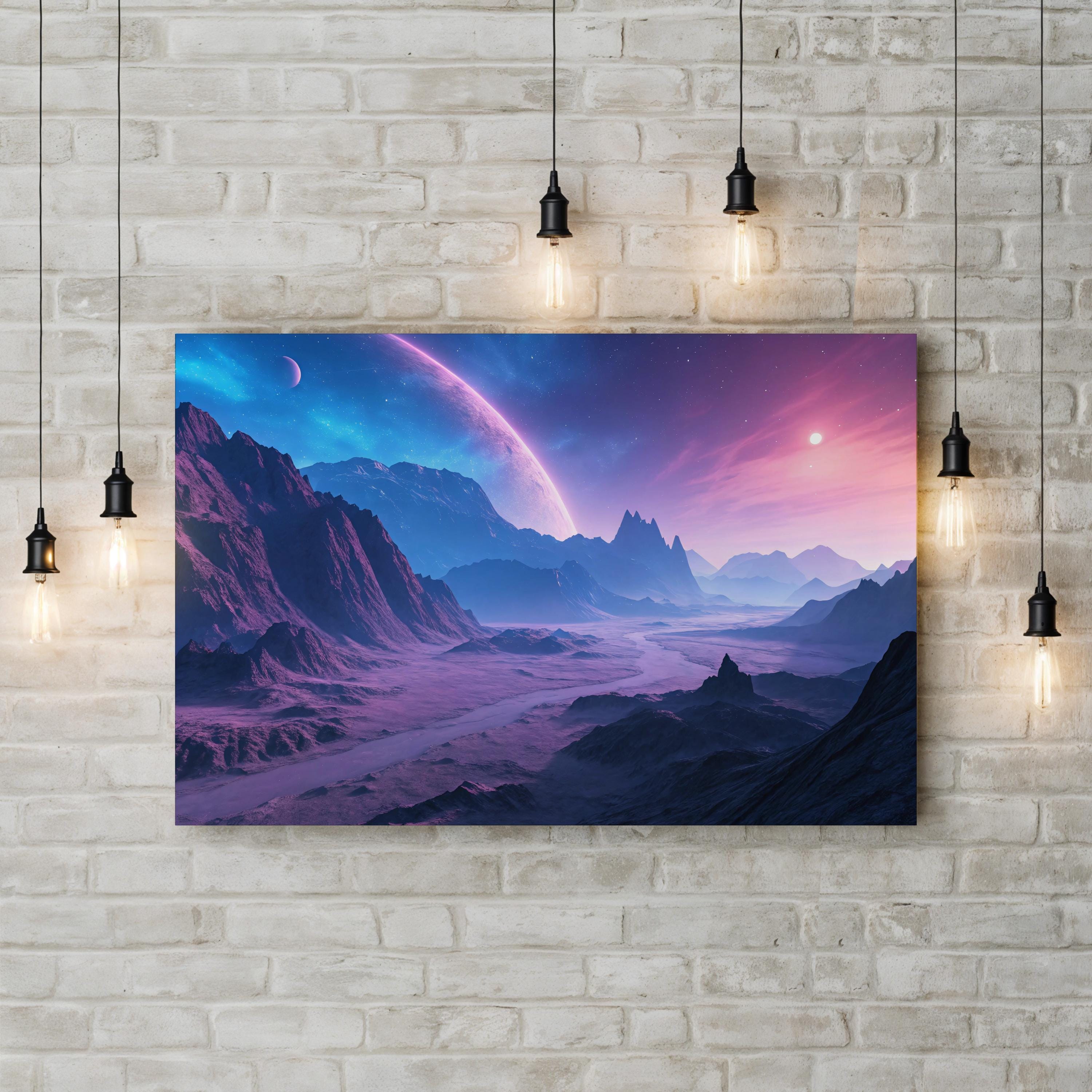 Lamentis Outworld Sci-Fi – Period Illustration Wall Art | Space Landscape Canvas Print