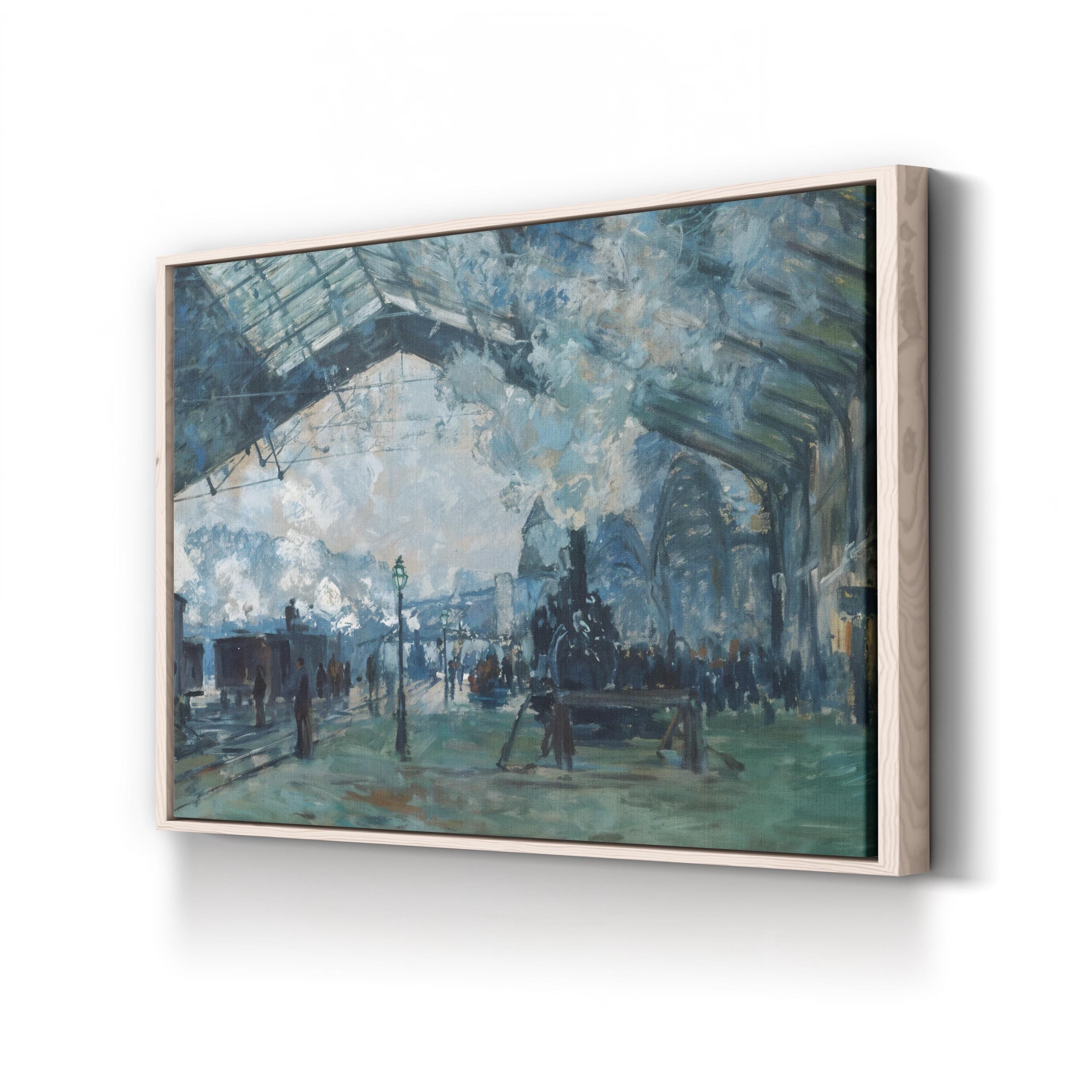 Arrival of the Normandy Train, Gare Saint-Lazare Canvas Print – Claude Monet 1877 Impressionist Wall Art