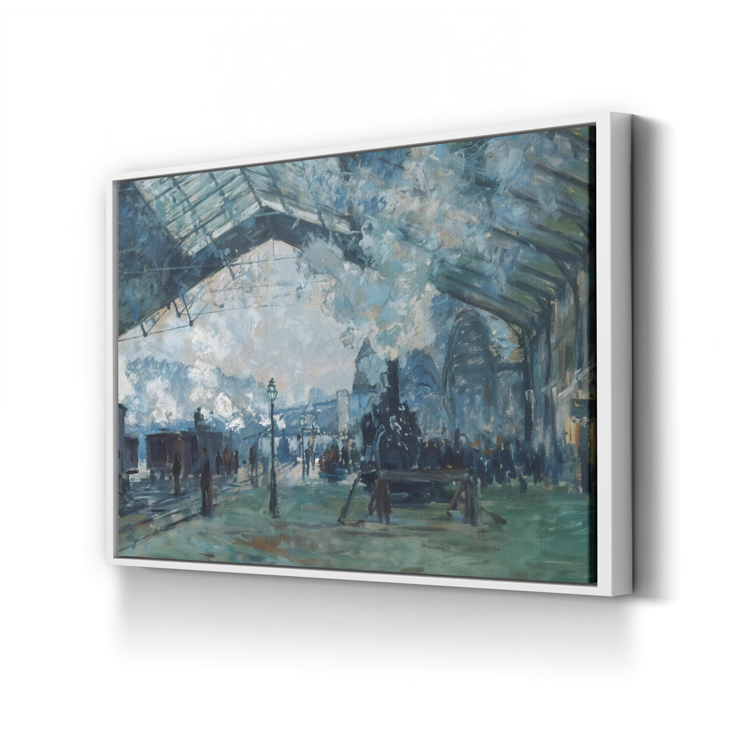 Arrival of the Normandy Train, Gare Saint-Lazare Canvas Print – Claude Monet 1877 Impressionist Wall Art