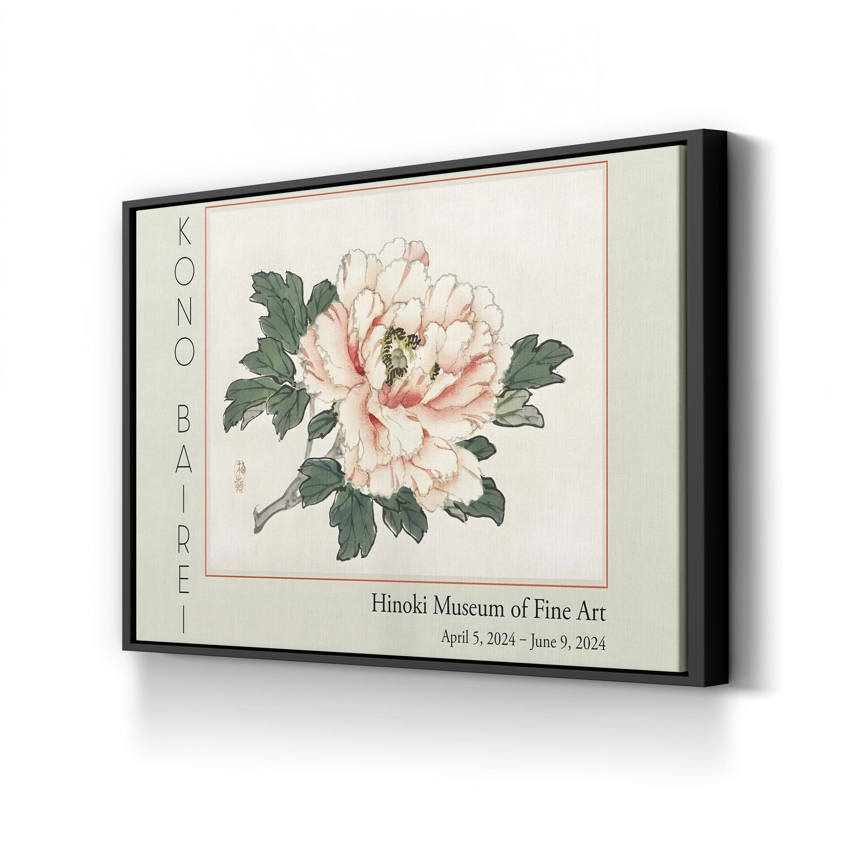 Barei Exhibition Flowers I Wall Art by Kōno Bairei – Vintage Botanical Canvas Print