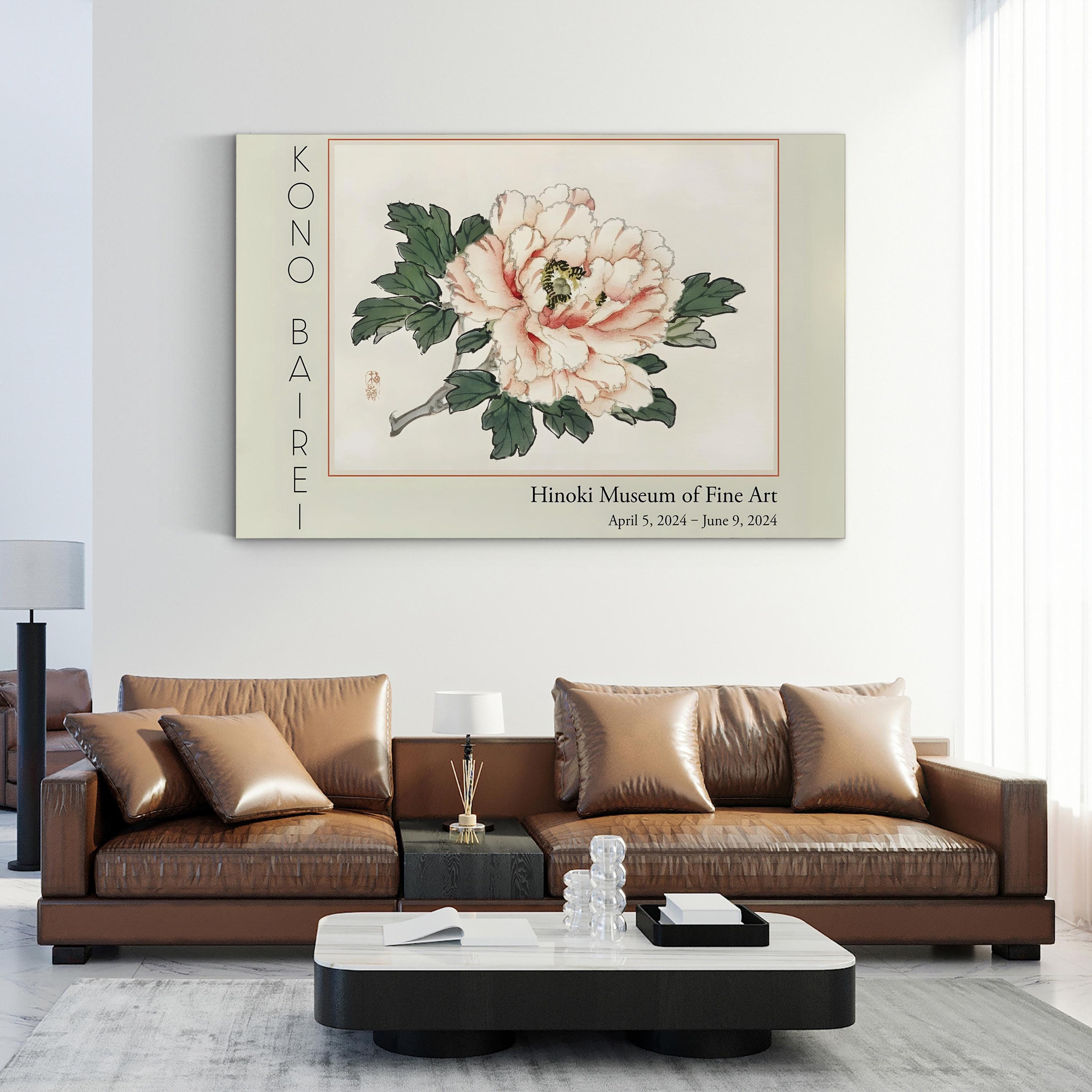 Barei Exhibition Flowers I Wall Art by Kōno Bairei – Vintage Botanical Canvas Print