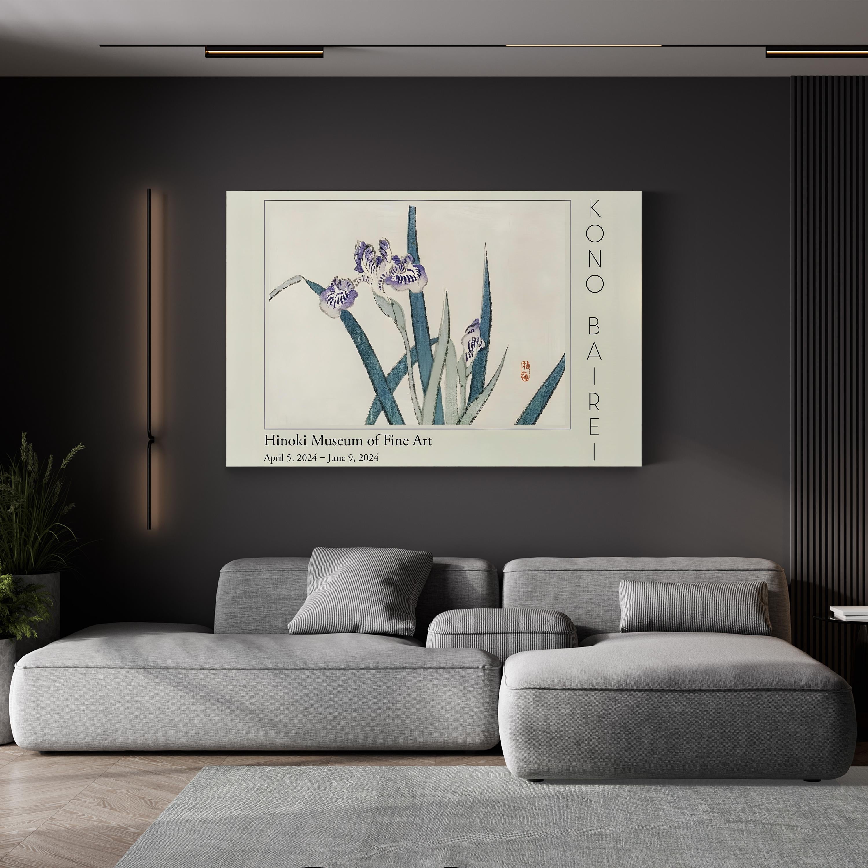 Barei Exhibition Flowers II Wall Art by Kōno Bairei – Vintage Japanese Botanical Canvas Print