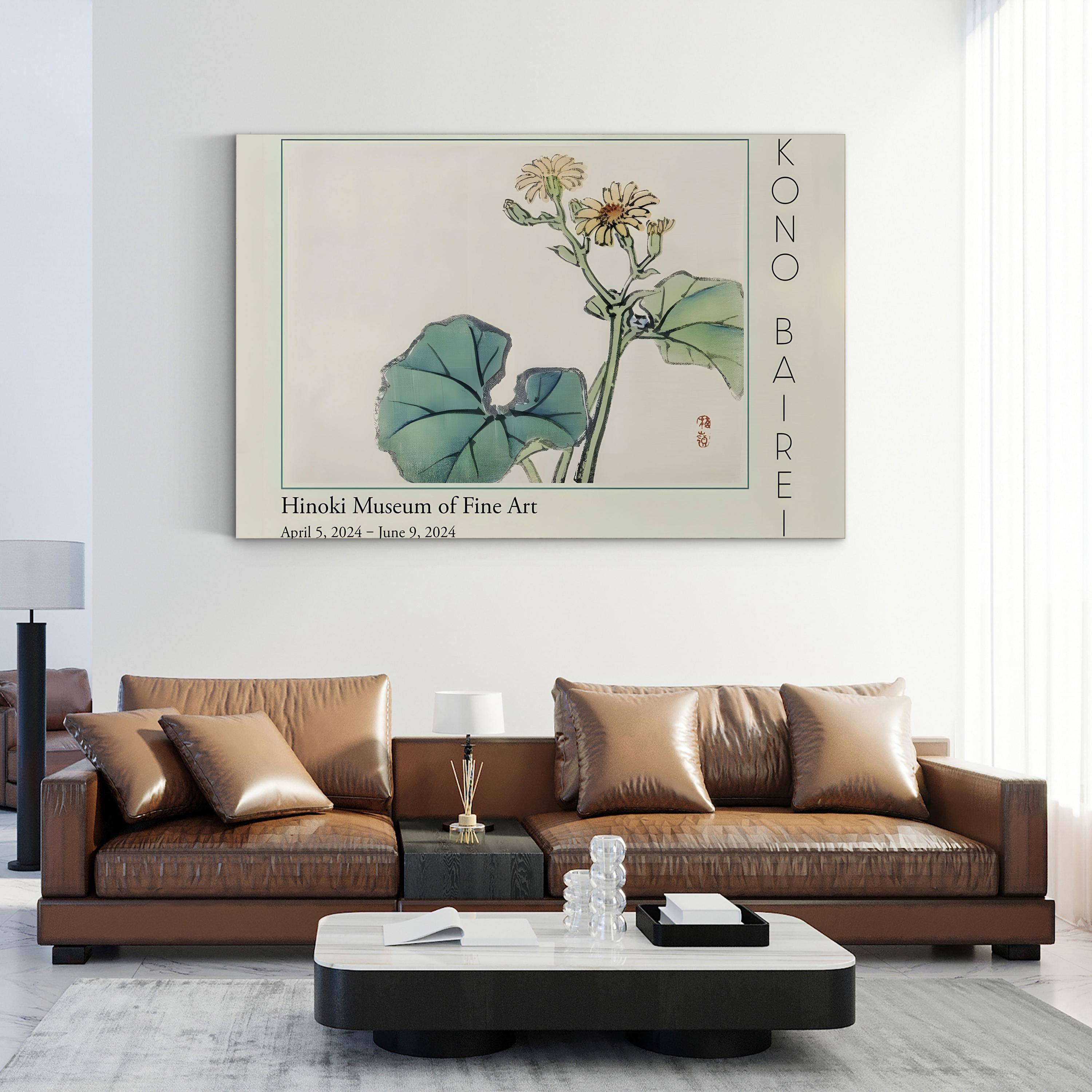Barei Exhibition Flowers IV Wall Art by Kōno Bairei – Vintage Japanese Botanical Canvas Print
