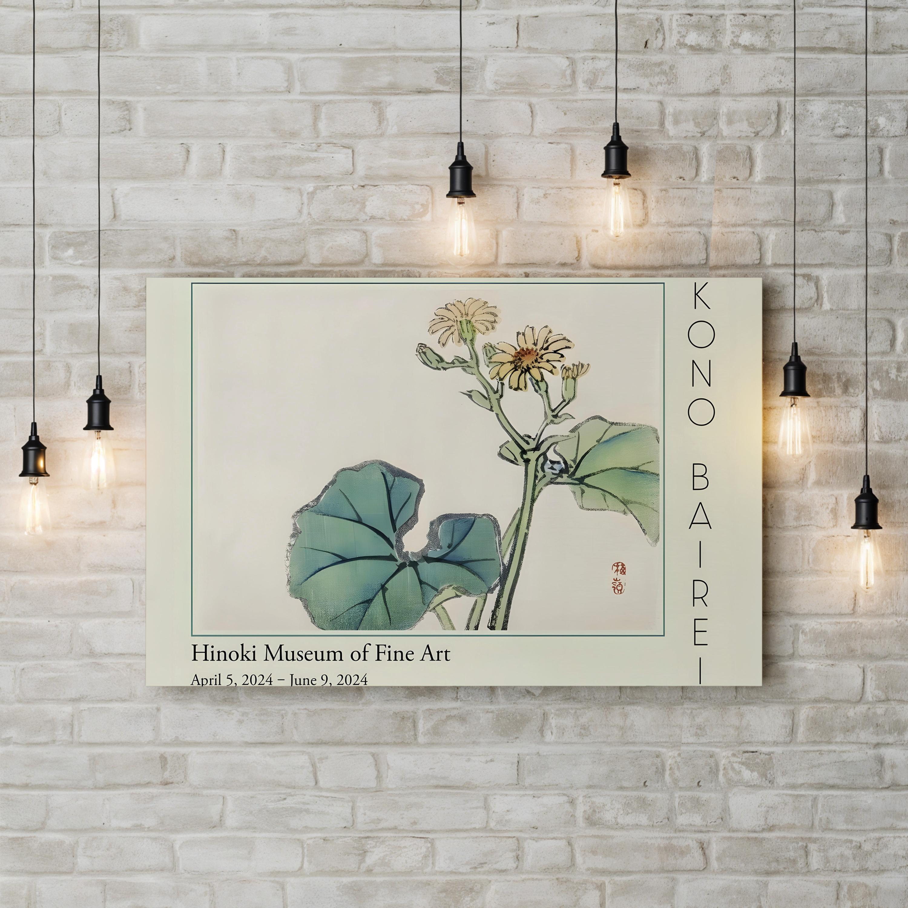 Barei Exhibition Flowers IV Wall Art by Kōno Bairei – Vintage Japanese Botanical Canvas Print