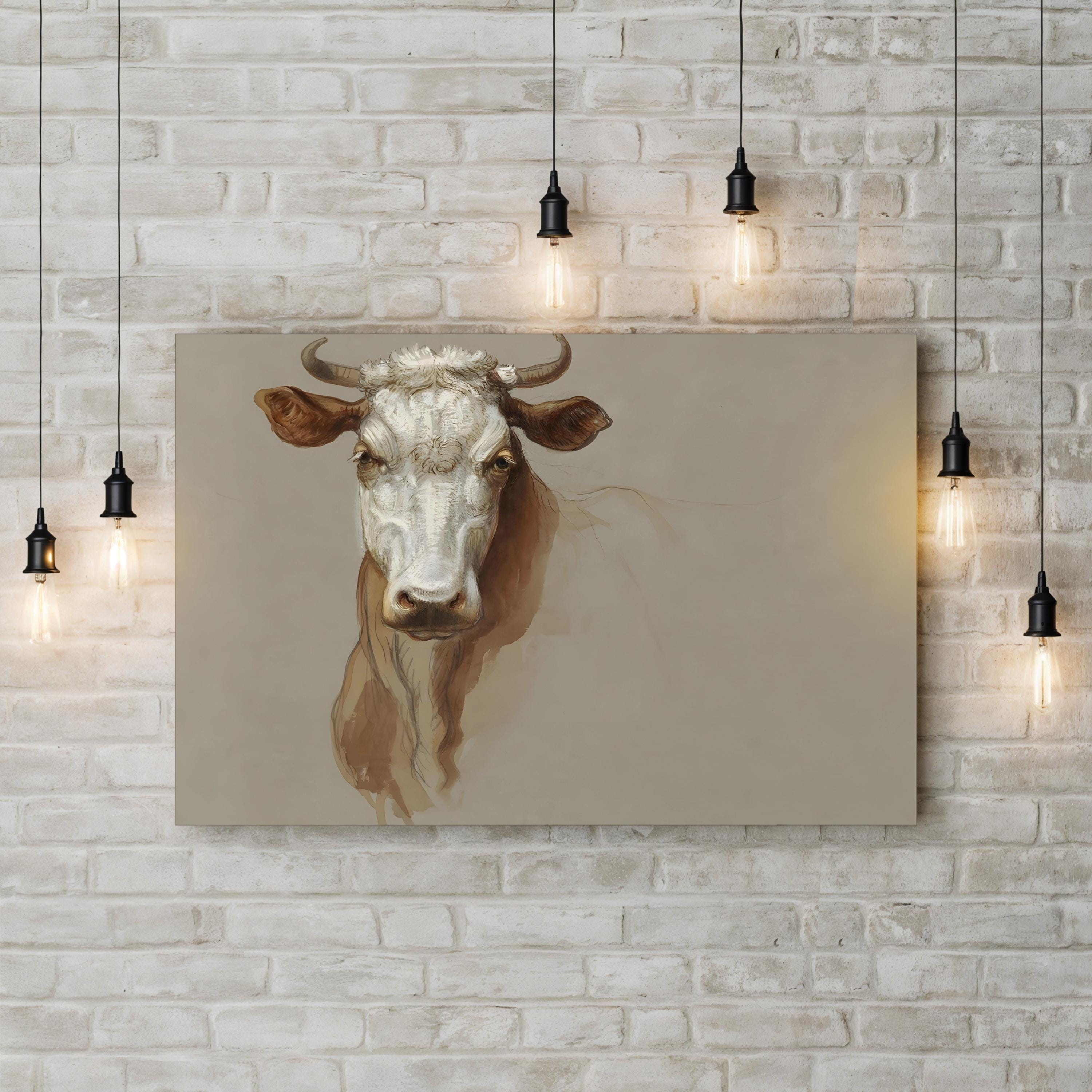 19th-Century AmericanColman Cow Portrait Study I Wall Art by Samuel Colman
