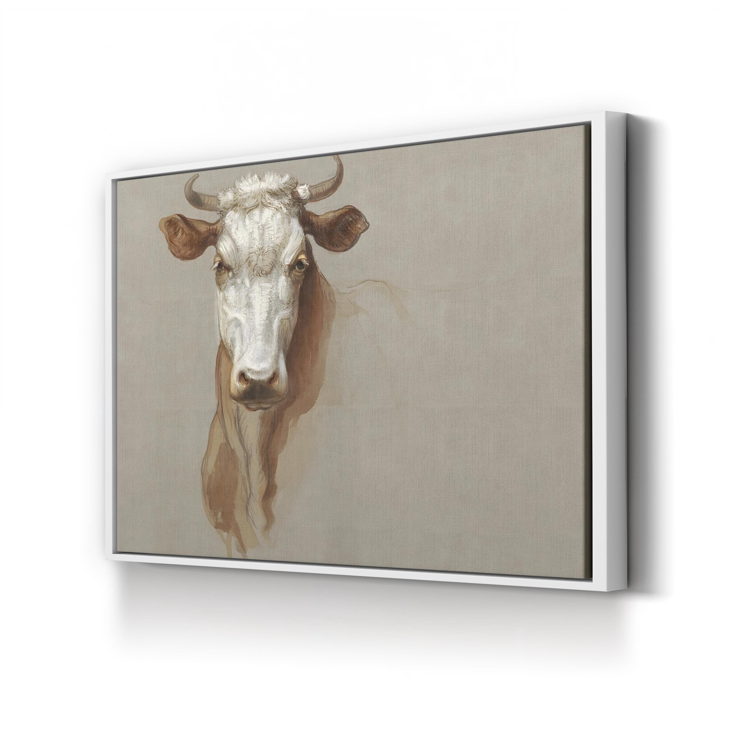 19th-Century AmericanColman Cow Portrait Study I Wall Art by Samuel Colman