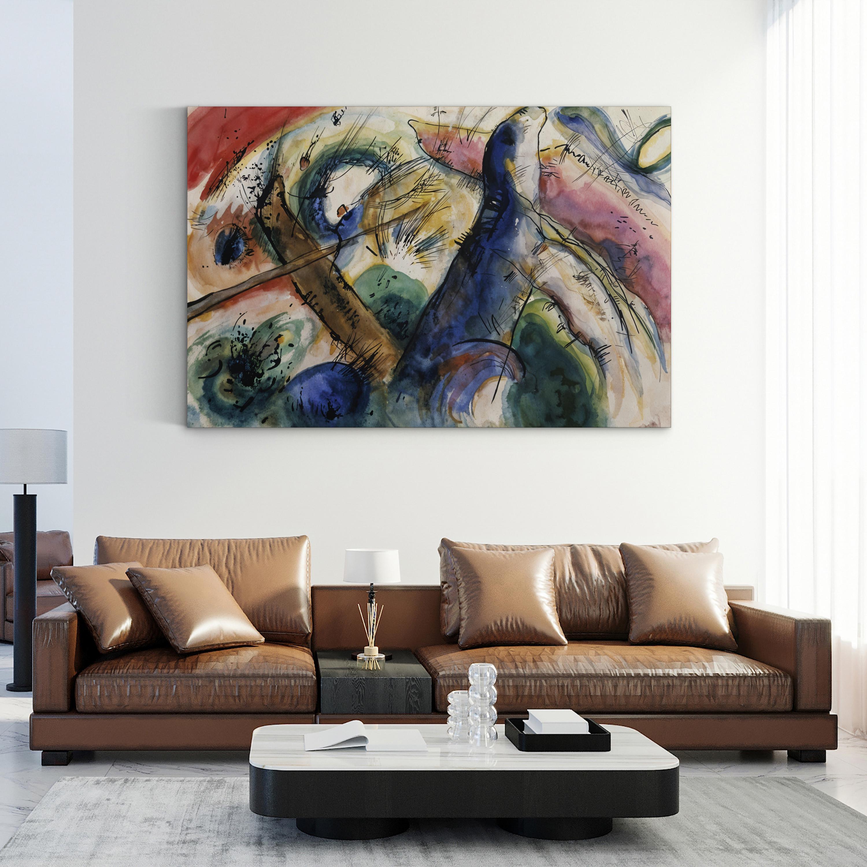 Abstract Canvas Art Print: Composition E 1916 - Framed Wall Decor