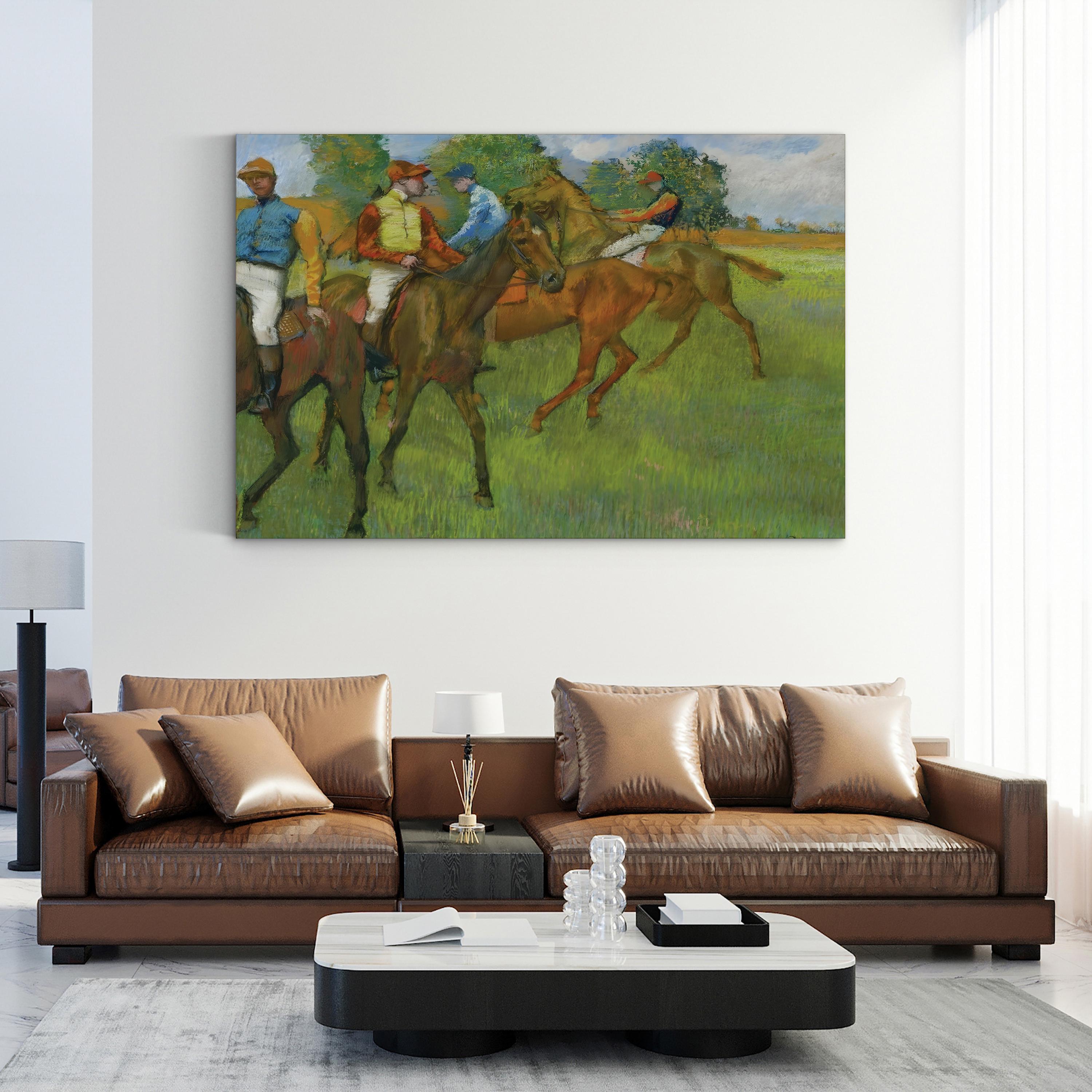 The Races I Wall Art – Impressionist Horse Racing Canvas by Edgar Degas