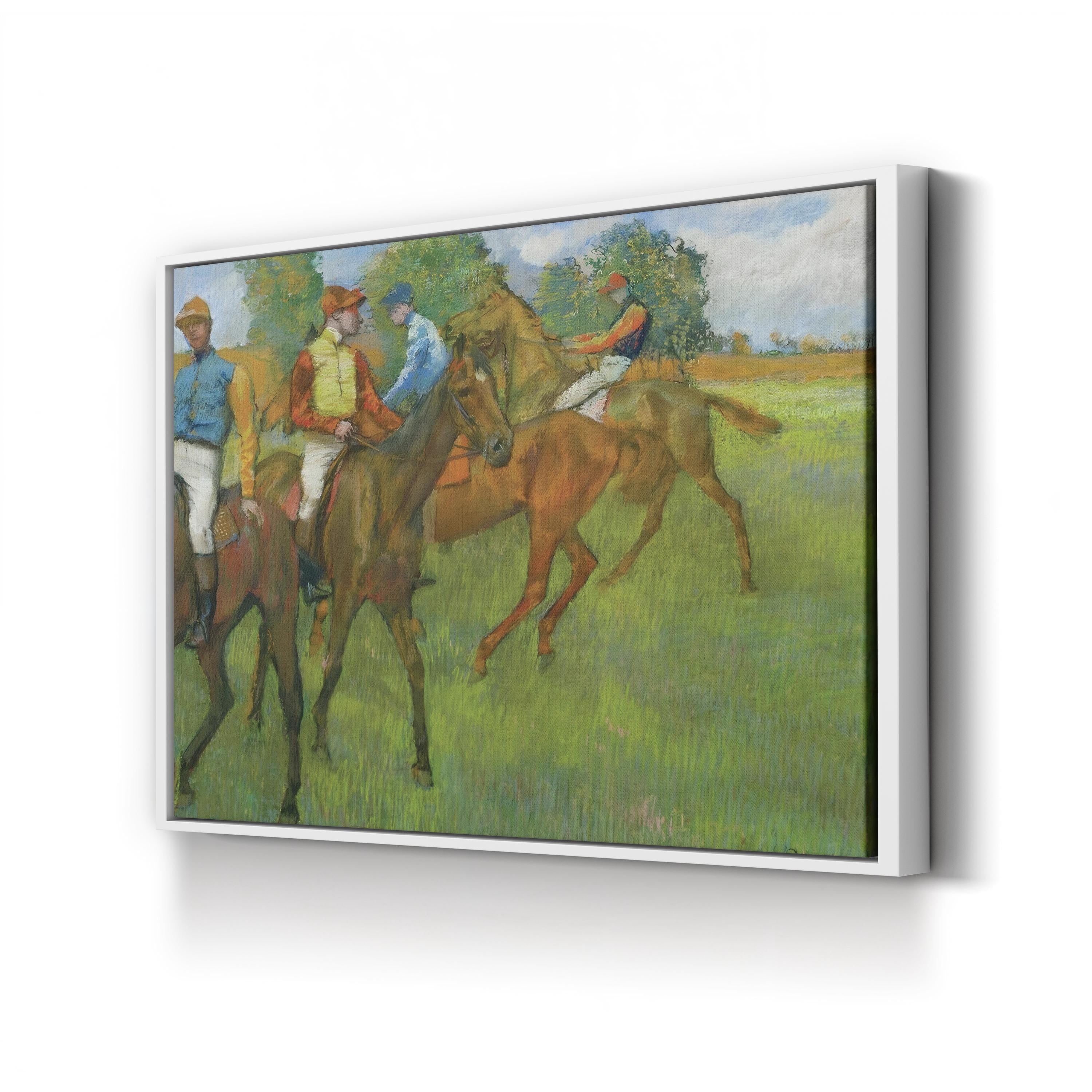 The Races I Wall Art – Impressionist Horse Racing Canvas by Edgar Degas