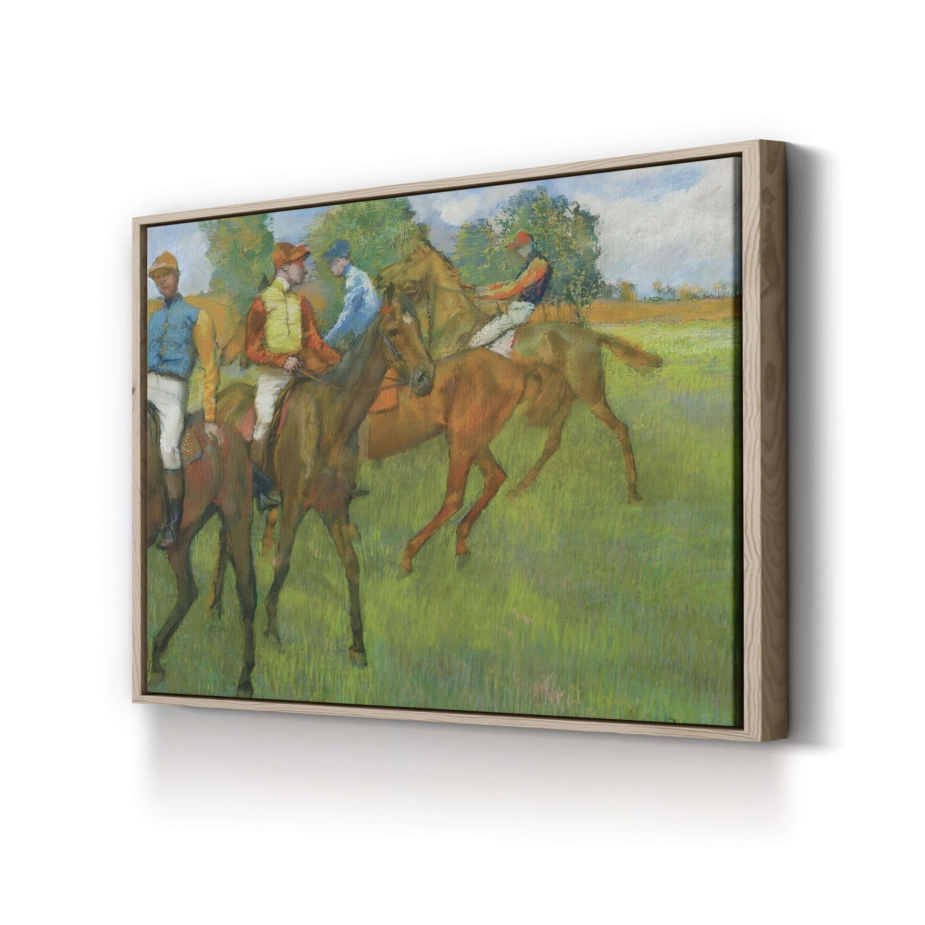 The Races I Wall Art – Impressionist Horse Racing Canvas by Edgar Degas