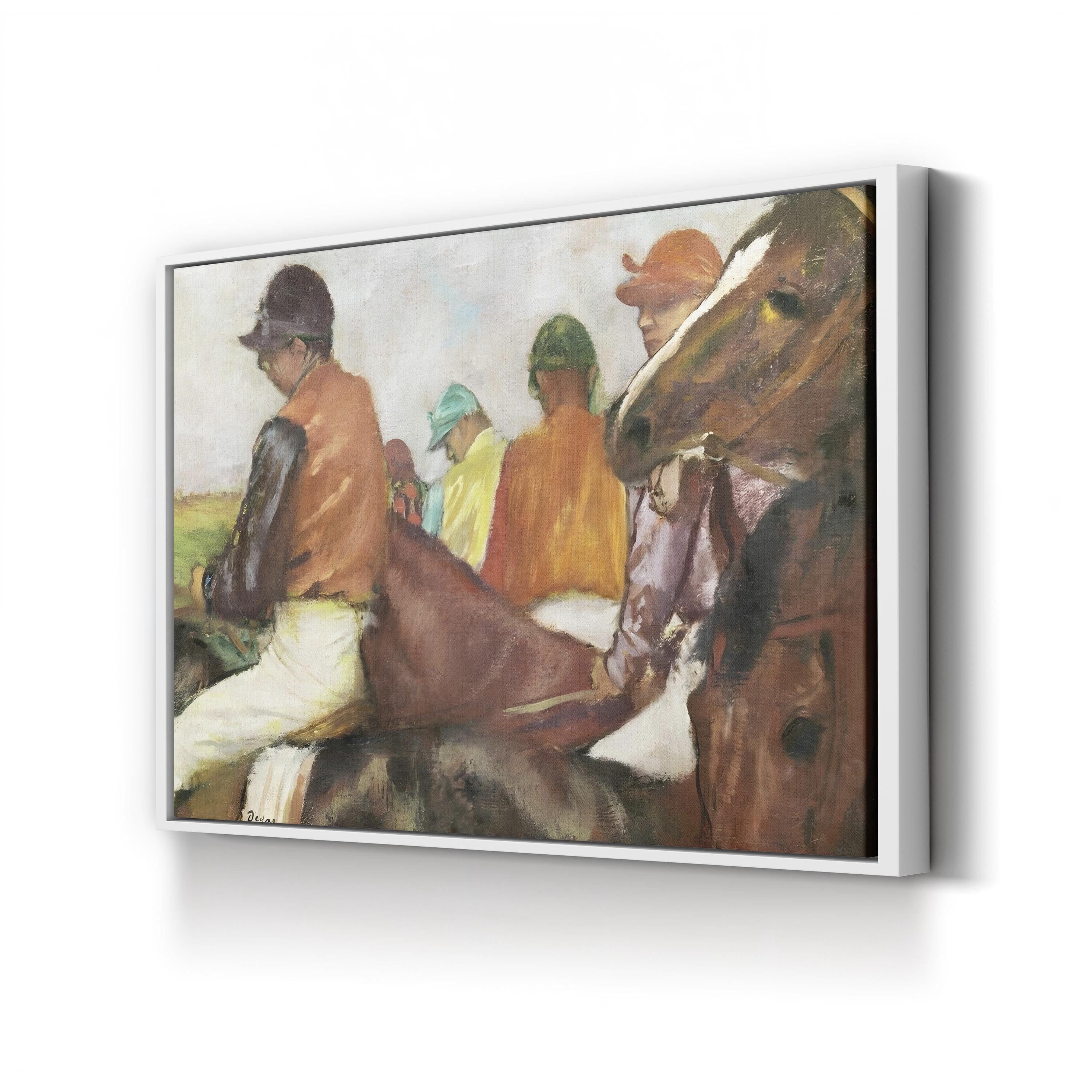 The Races III Wall Art – Impressionist Horse Racing Canvas by Edgar Degas