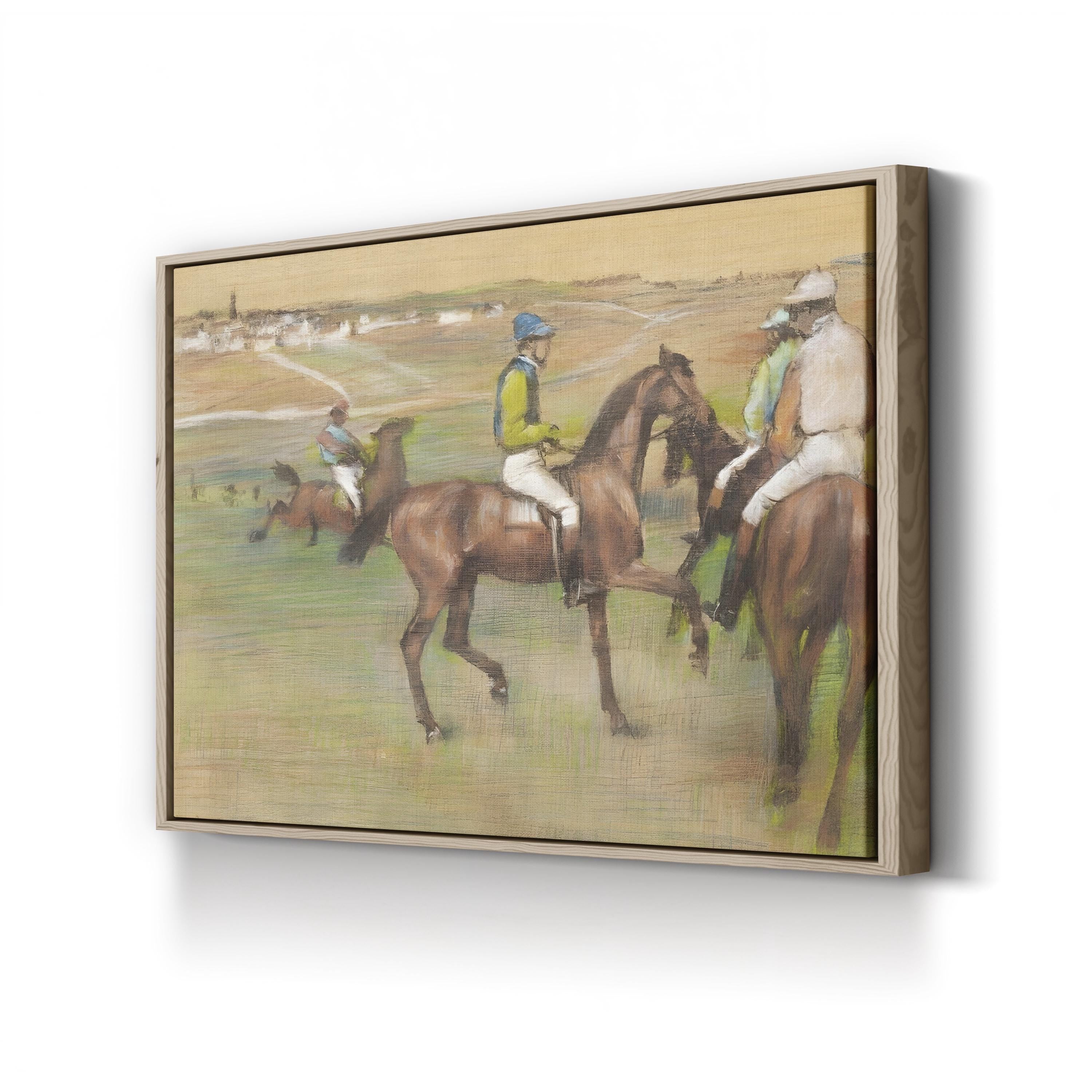 The Races IV Wall Art – Impressionist Horse Racing Canvas by Edgar Degas