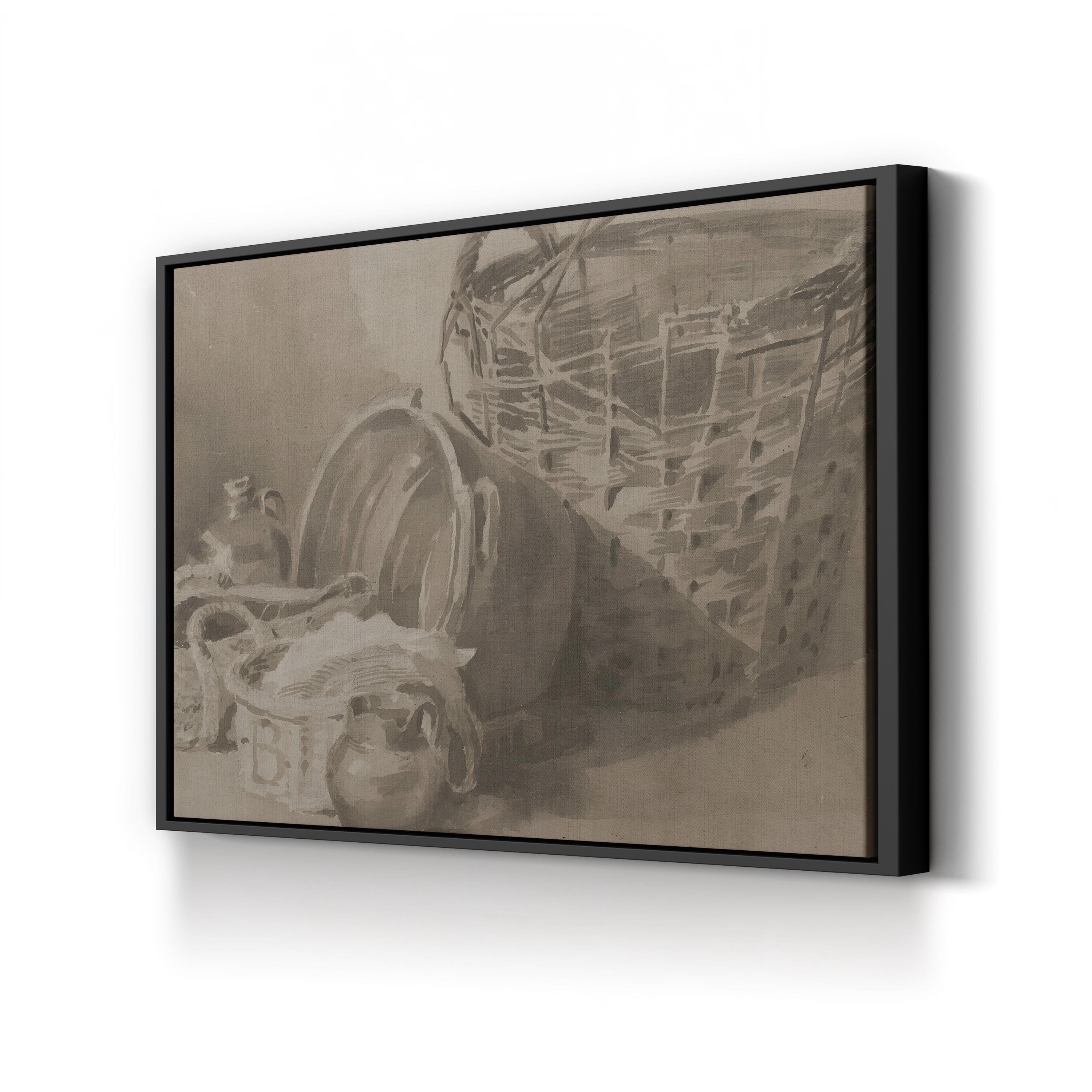 Dewint’s Basket Still Life II Wall Art – Classical Rustic Still Life by Peter de Wint