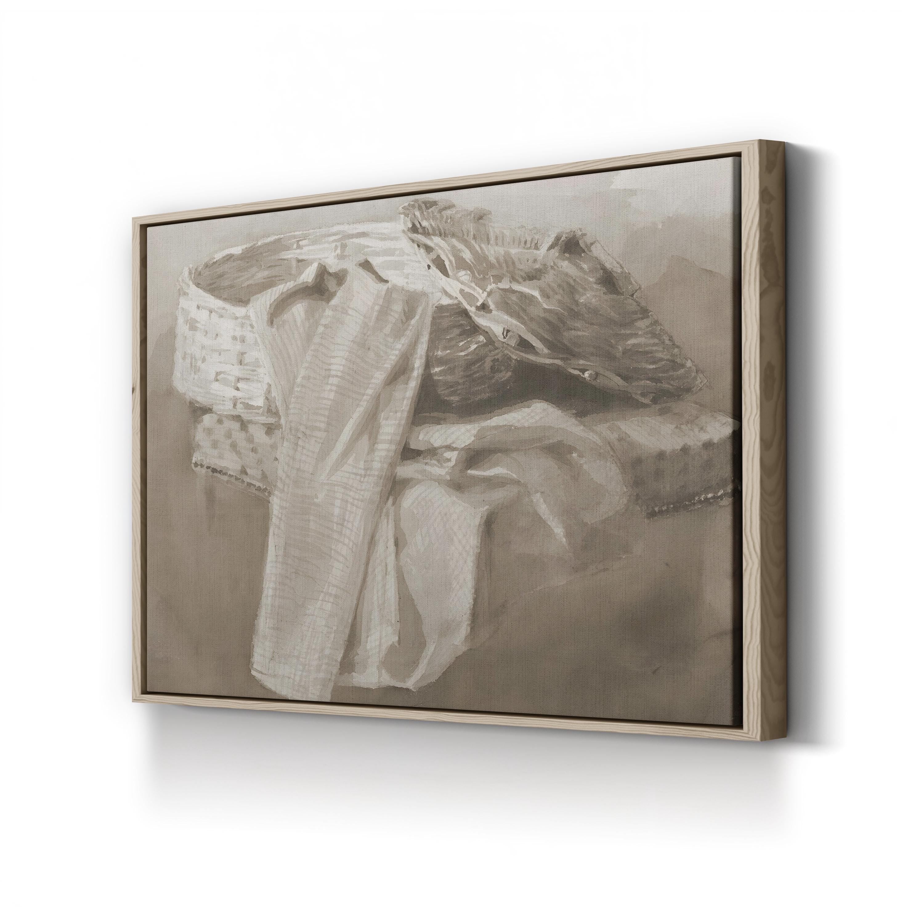 Basket Still Life I by Peter de Wint canvas print in Oak Framed Canvas