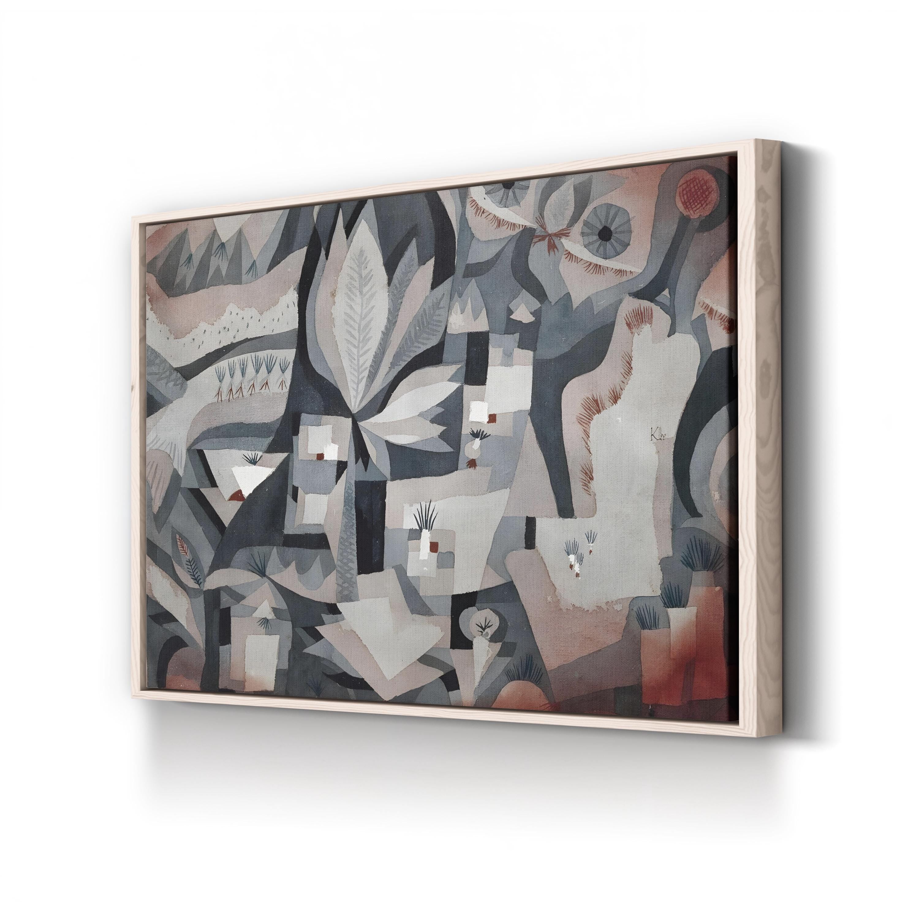 Dry-Cool Garden, c. 1921 by Paul Klee canvas print in natural frame