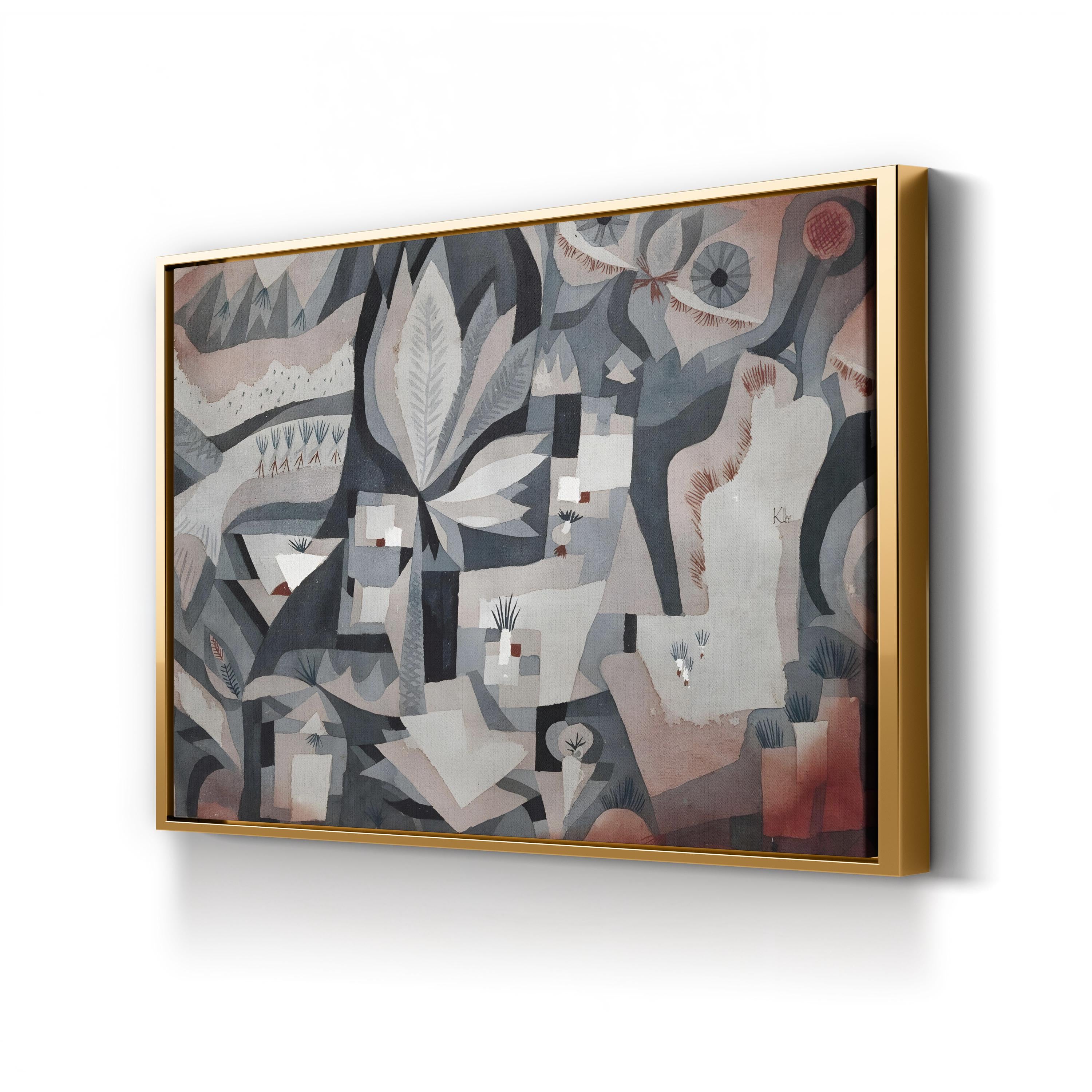 Dry-Cool Garden, c. 1921 by Paul Klee canvas print in gold frame